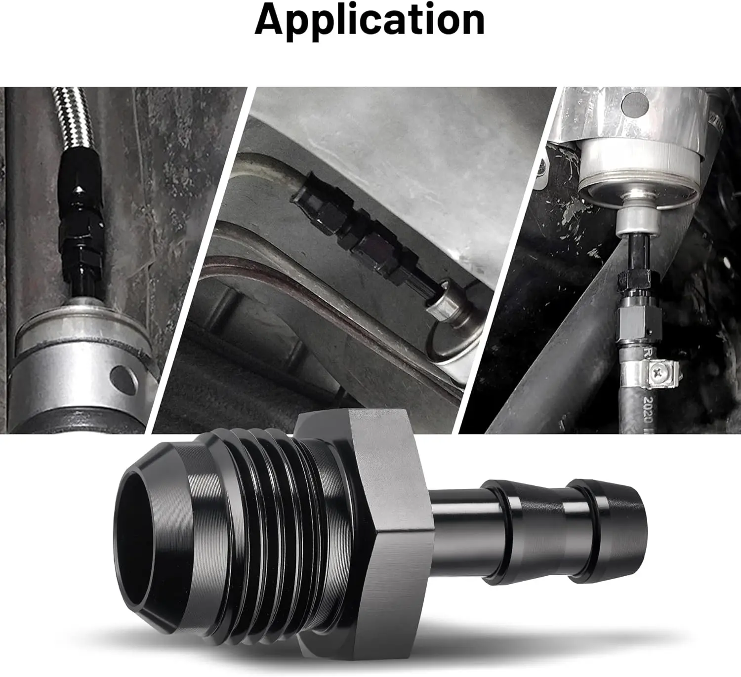 EVIL ENERGY 4/6/8/10AN Male to 1/2-inch 1/4-inch 4/8-inch 5/8-inch 5/16-inch Barb Push on Fitting Adapter Aluminum - Image 38