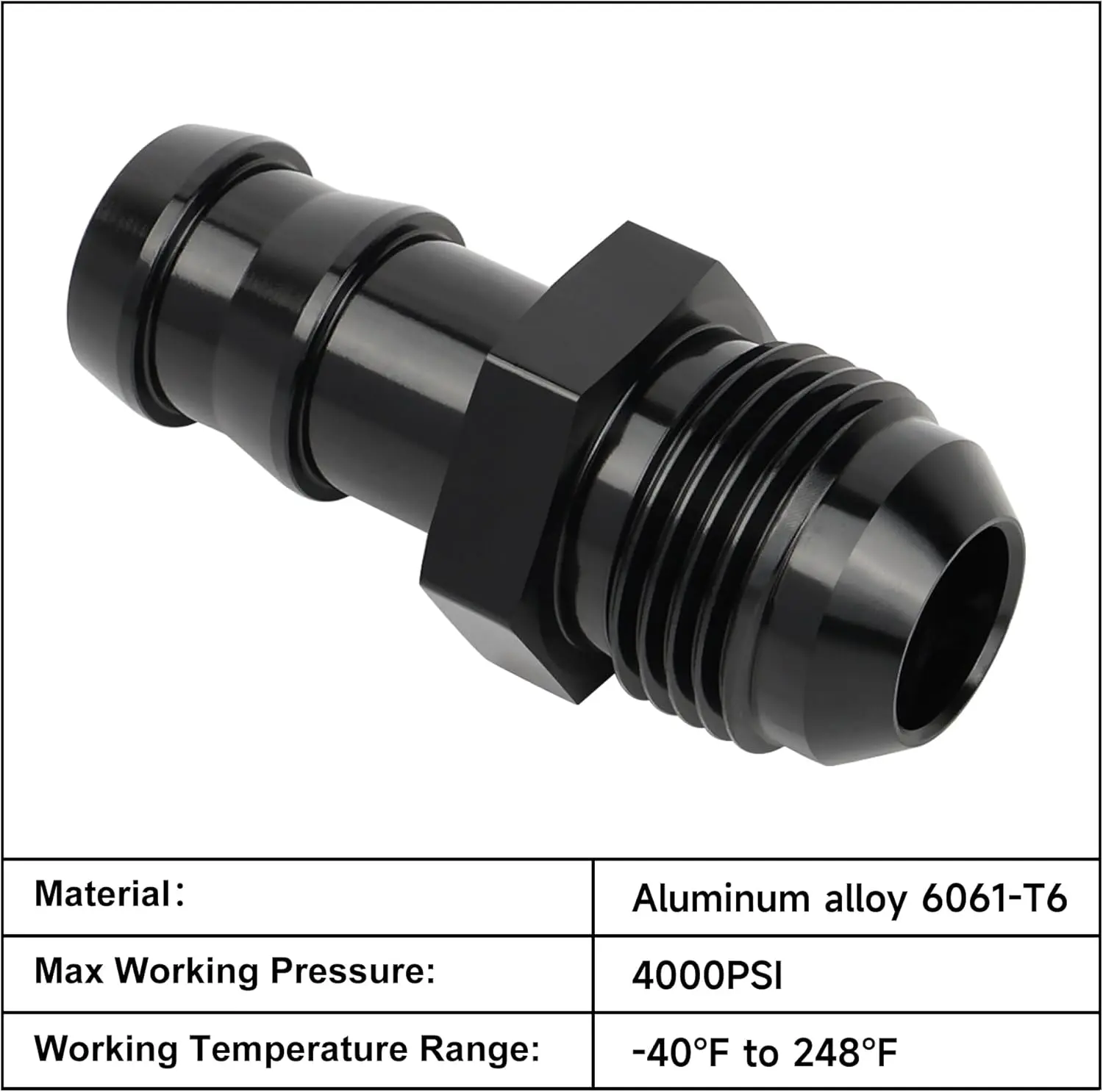 EVIL ENERGY 4/6/8/10AN Male to 1/2-inch 1/4-inch 4/8-inch 5/8-inch 5/16-inch Barb Push on Fitting Adapter Aluminum - Image 41