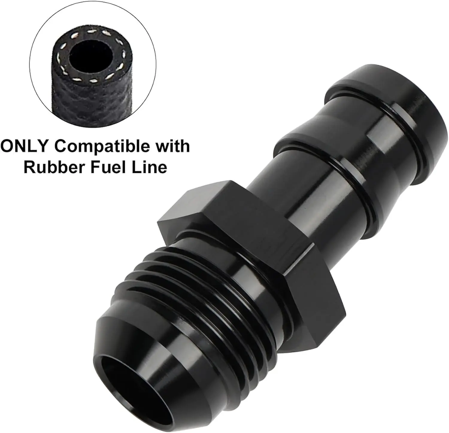 EVIL ENERGY 4/6/8/10AN Male to 1/2-inch 1/4-inch 4/8-inch 5/8-inch 5/16-inch Barb Push on Fitting Adapter Aluminum - Image 42