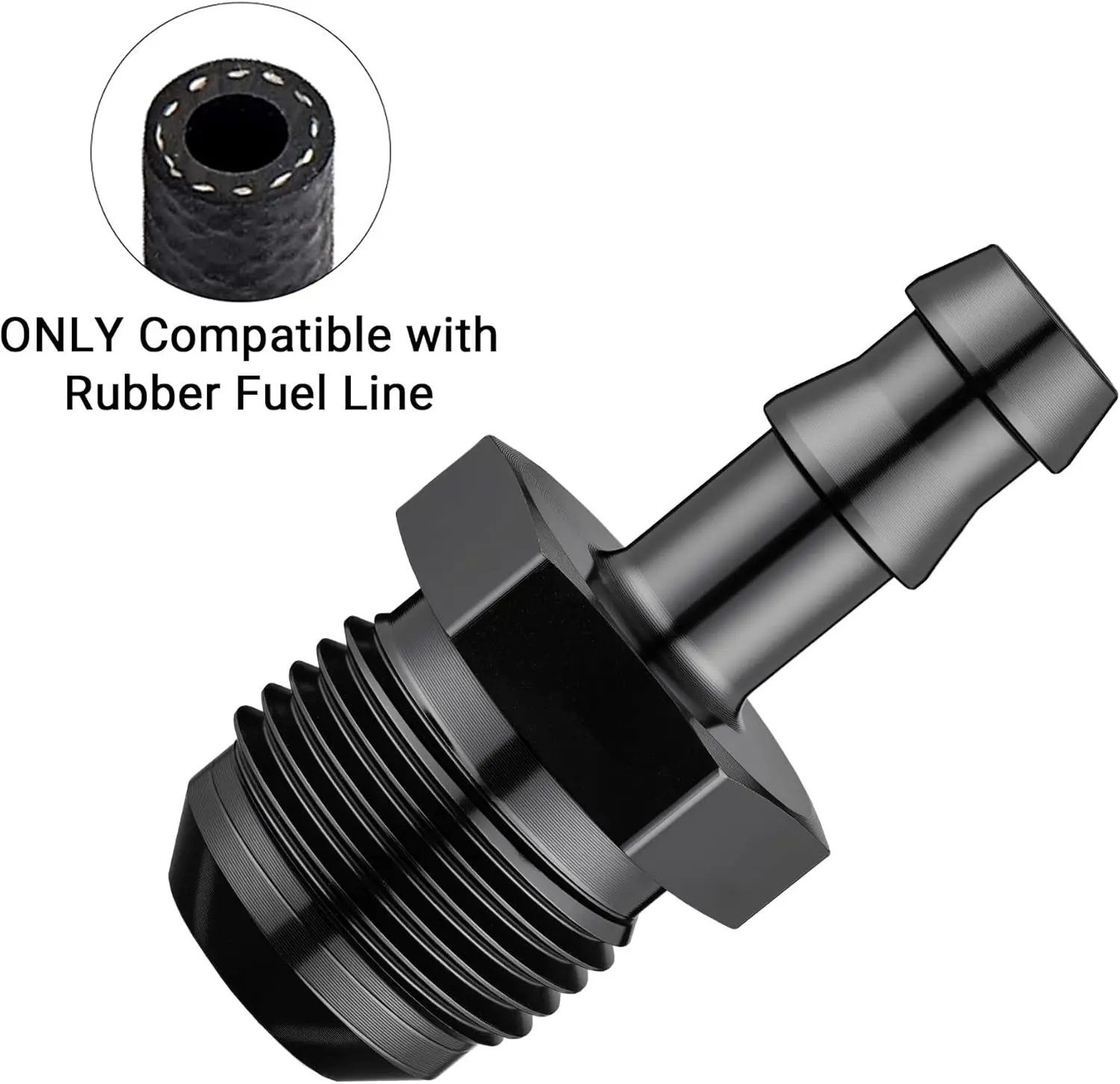 EVIL ENERGY 4/6/8/10AN Male to 1/2-inch 1/4-inch 4/8-inch 5/8-inch 5/16-inch Barb Push on Fitting Adapter Aluminum - Image 46