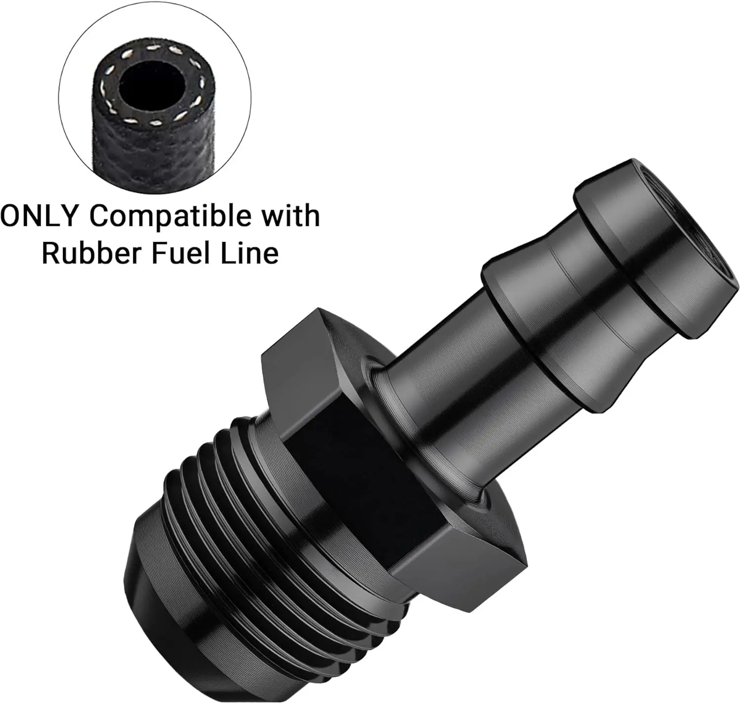 EVIL ENERGY 4/6/8/10AN Male to 1/2-inch 1/4-inch 4/8-inch 5/8-inch 5/16-inch Barb Push on Fitting Adapter Aluminum - Image 51