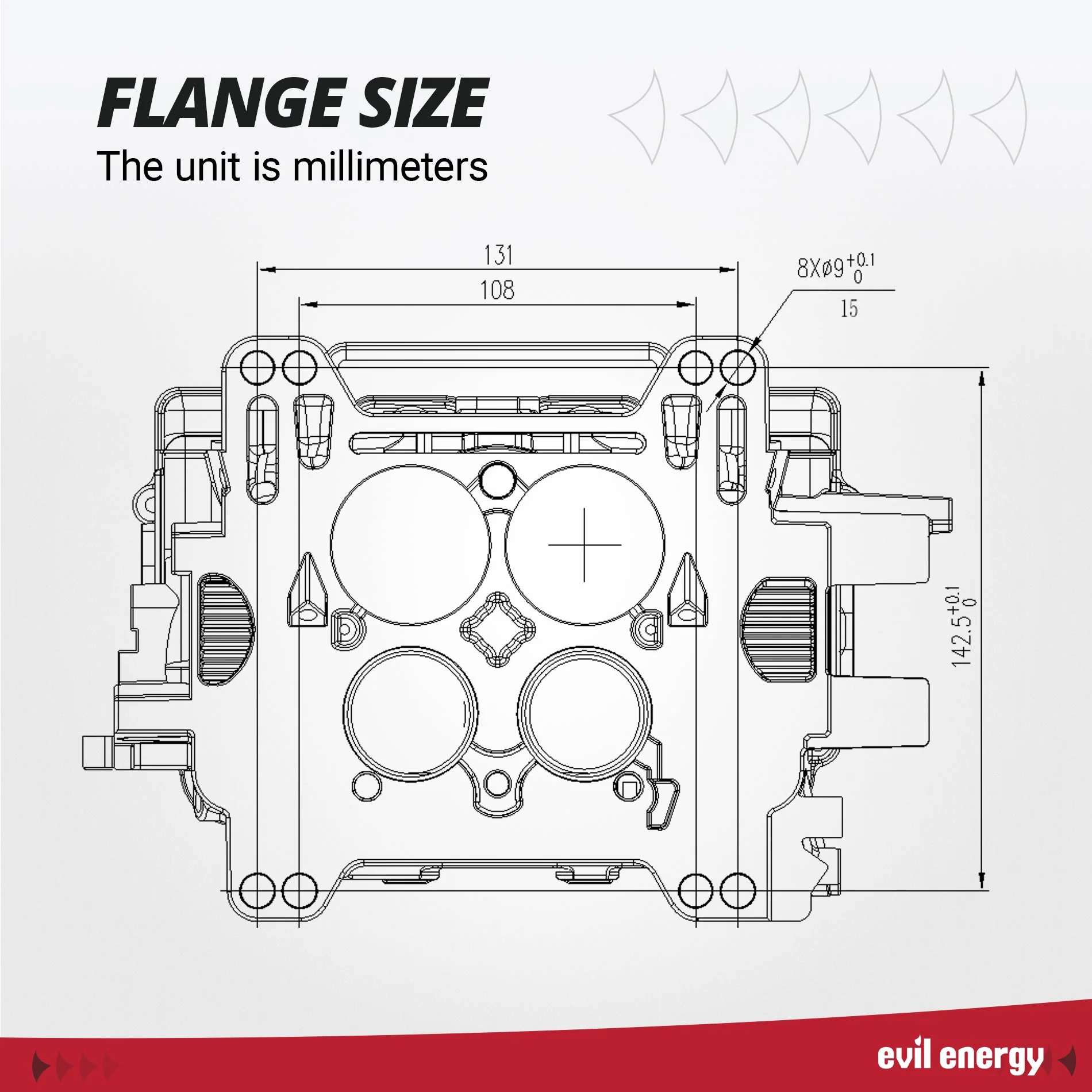 EVIL ENERGY 750 CFM Marine Carburetor Electric Choke 4-Barrel Air Valve-Controlled Secondary - Image 4