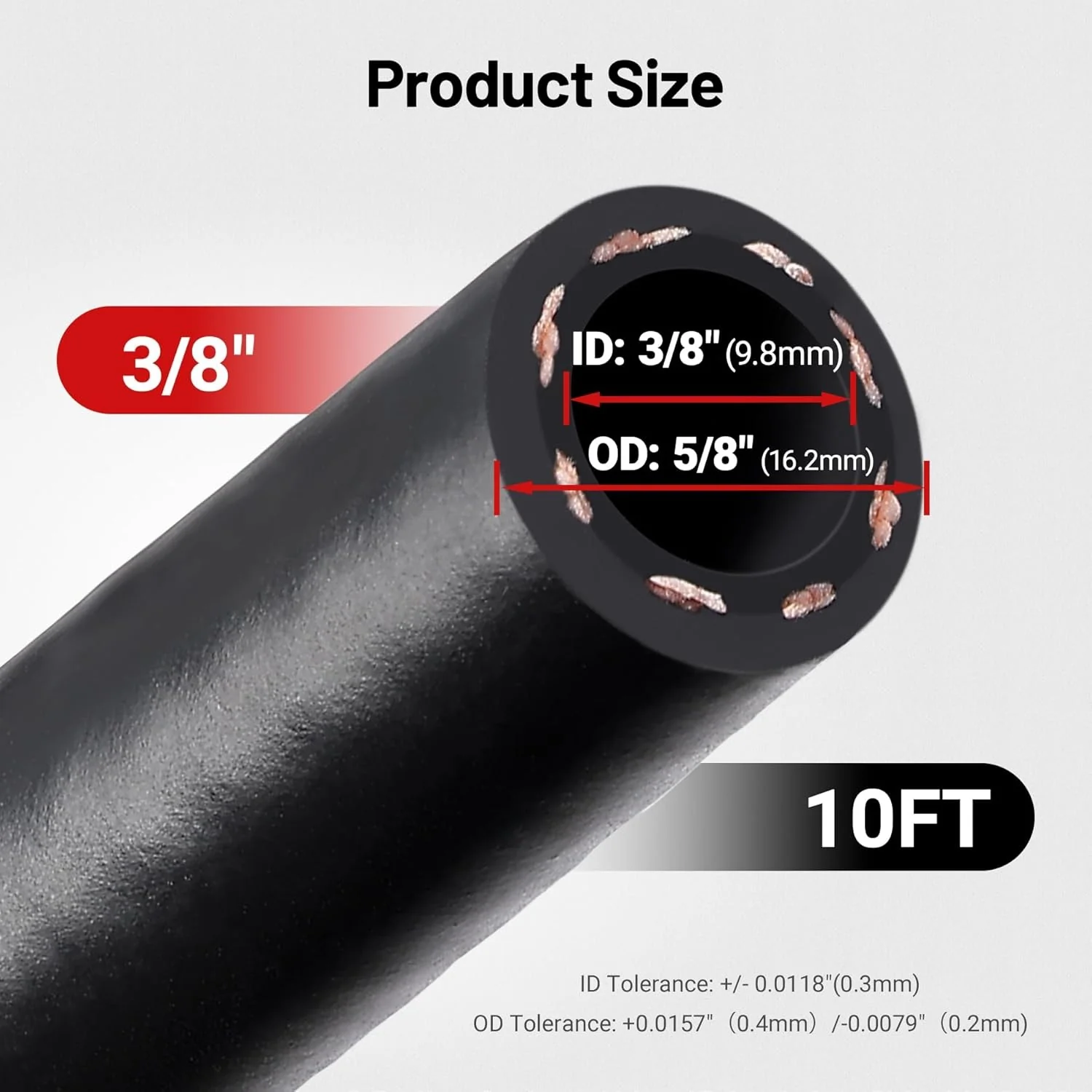EVIL ENERGY Marine Fuel Hose Type A1-15 SAE J1527 Rubber Hose -3/8 1/4 5/16 Inch (10/25FT) - Image 15