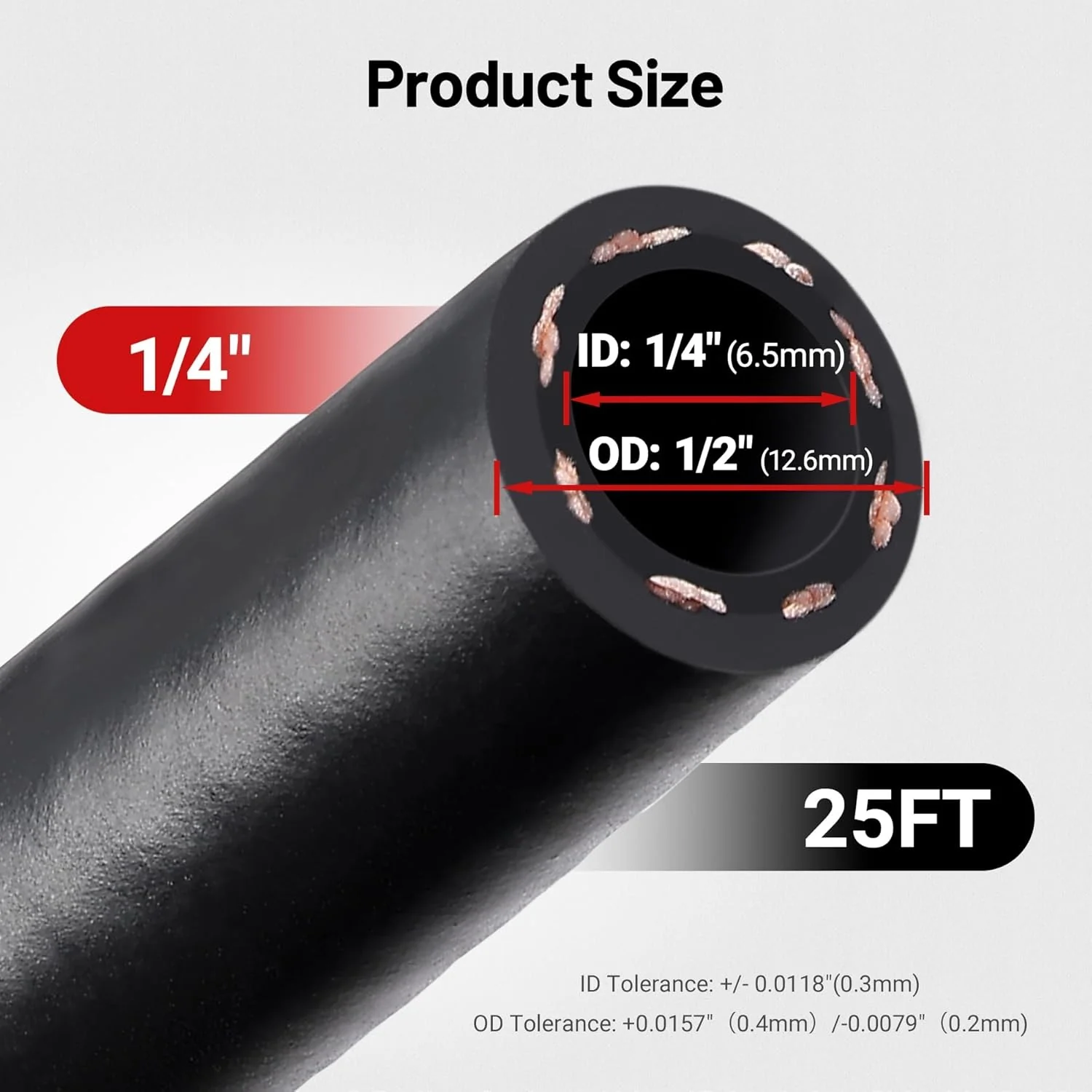EVIL ENERGY Marine Fuel Hose Type A1-15 SAE J1527 Rubber Hose -3/8 1/4 5/16 Inch (10/25FT) - Image 17
