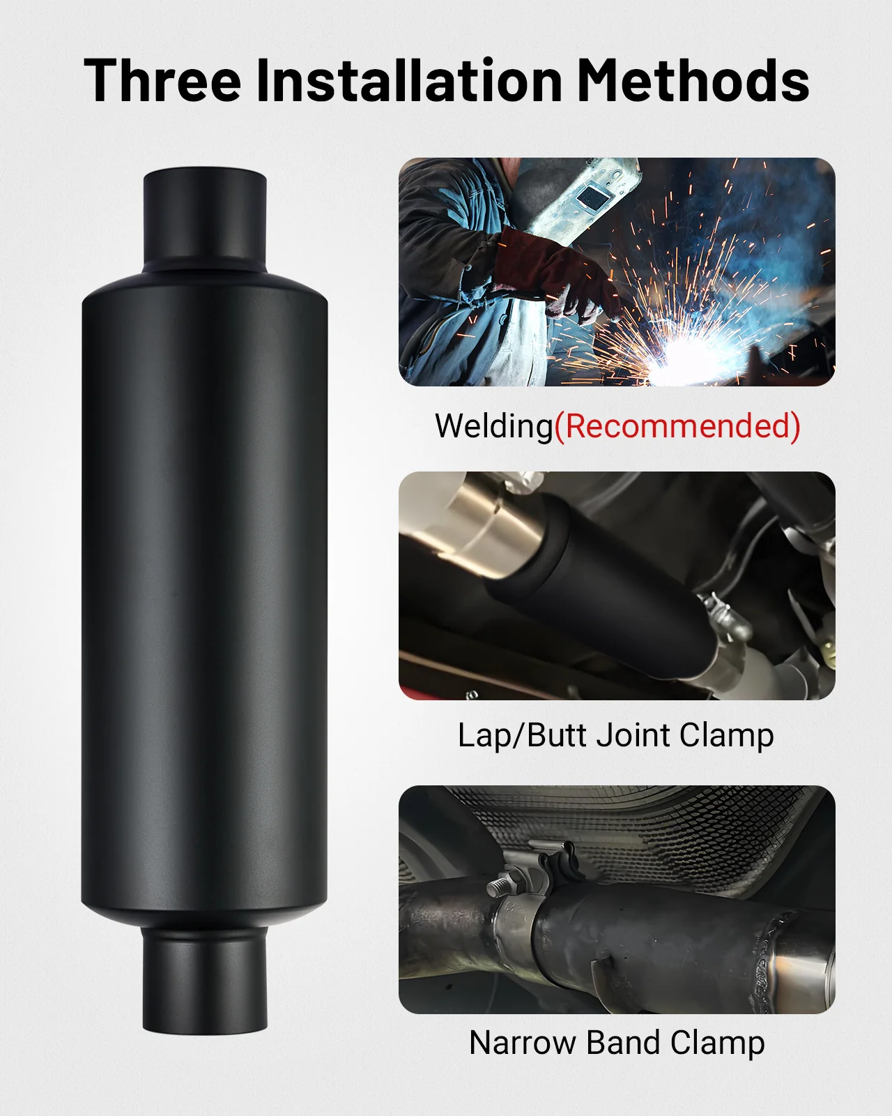 EVIL ENERGY Mid-Pipe Muffler  2.0-inch / 2.25-inch/ 2.5-inch/ 3.0-inch   | High-Performance Sound Enhancement with Black Finish - Image 18