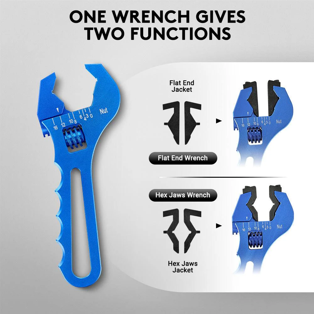 EVIL ENERGY Non Marring Wrench Adjustable AN Fitting Wrench 3-16AN Spanner Aluminum - Image 15