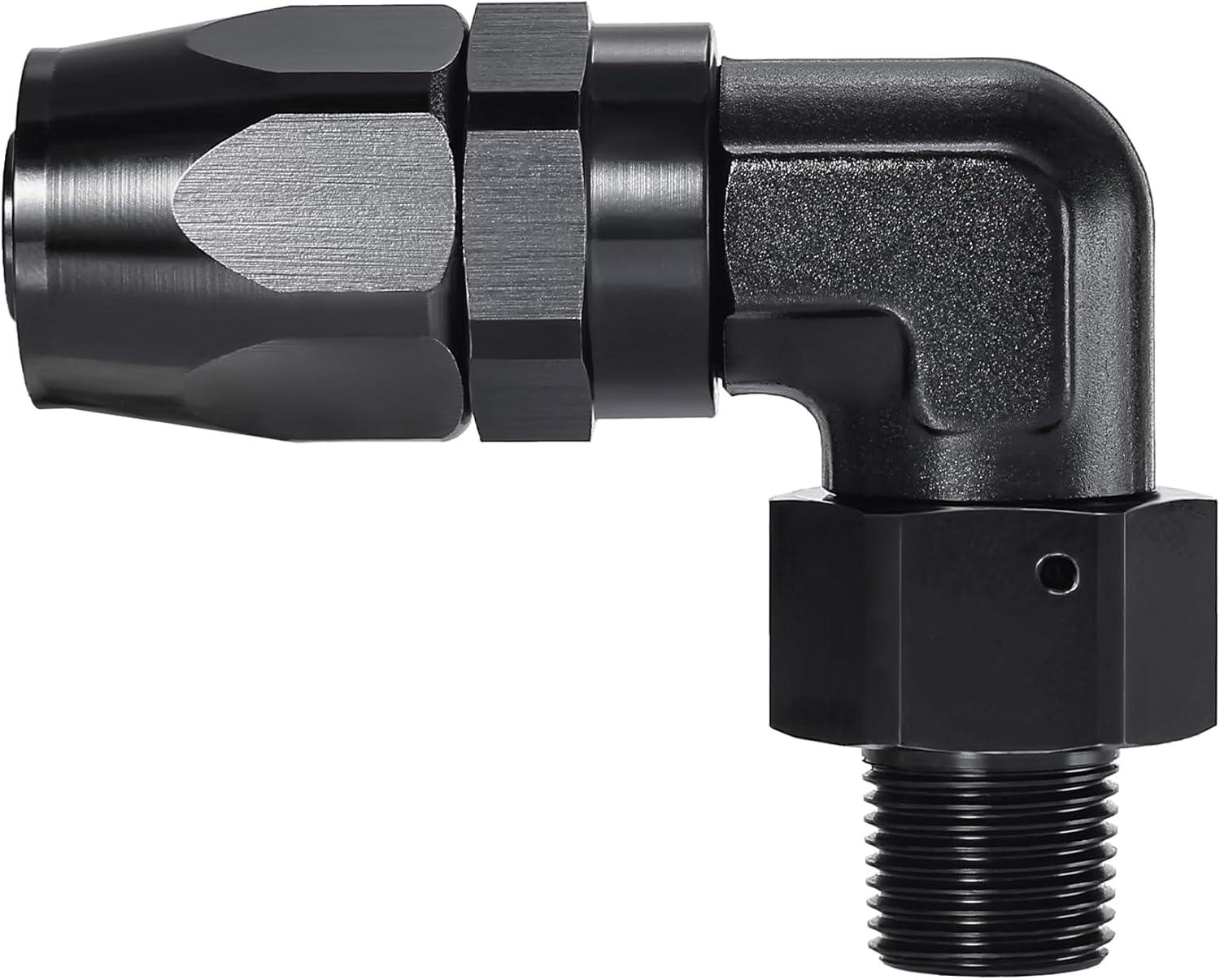 EVIL ENERGY NPT Male to AN 90 Degree Hose End Fitting Swivel for CPE Braided Hose - Image 10