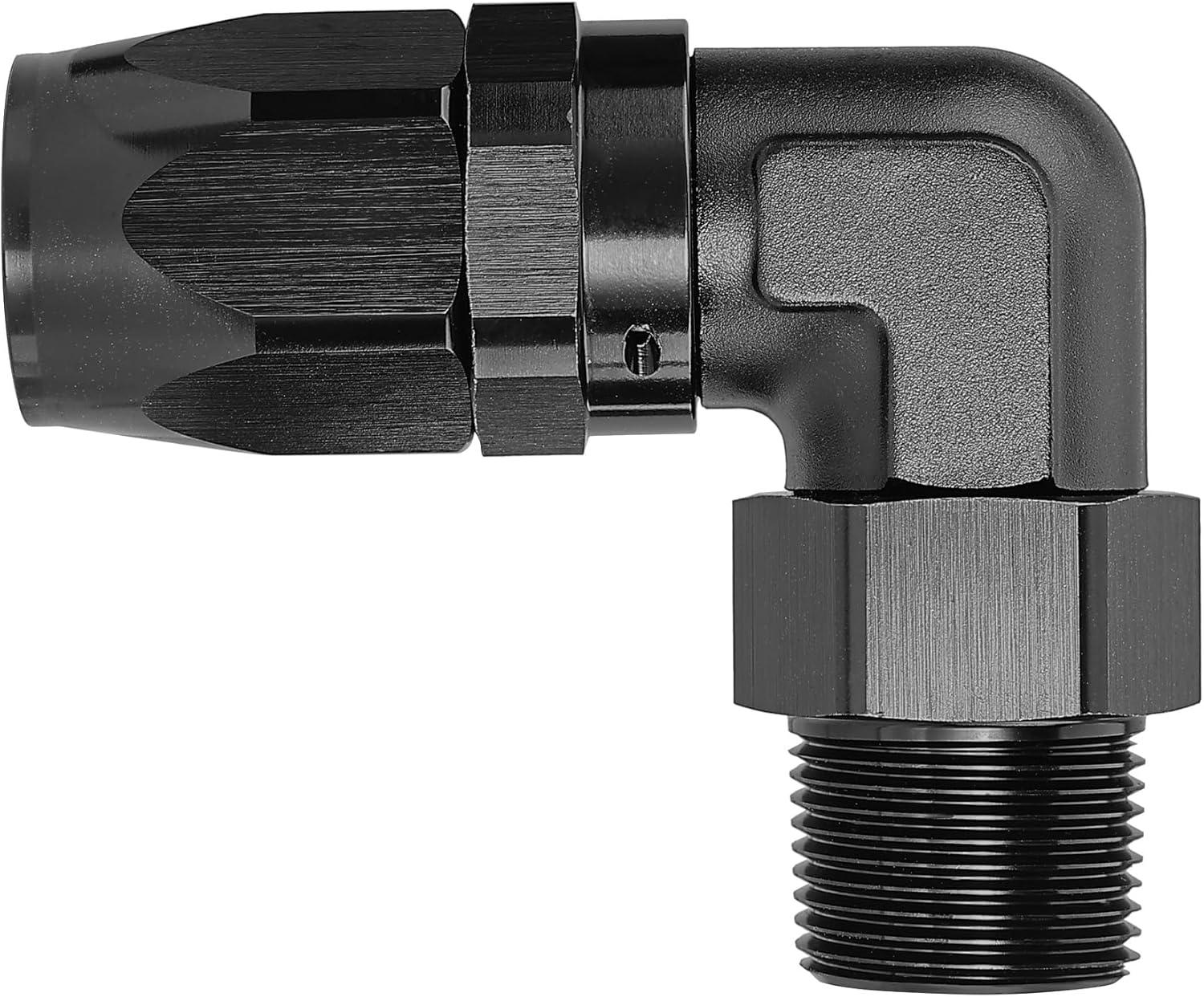 EVIL ENERGY NPT Male to AN 90 Degree Hose End Fitting Swivel for CPE Braided Hose - Image 11
