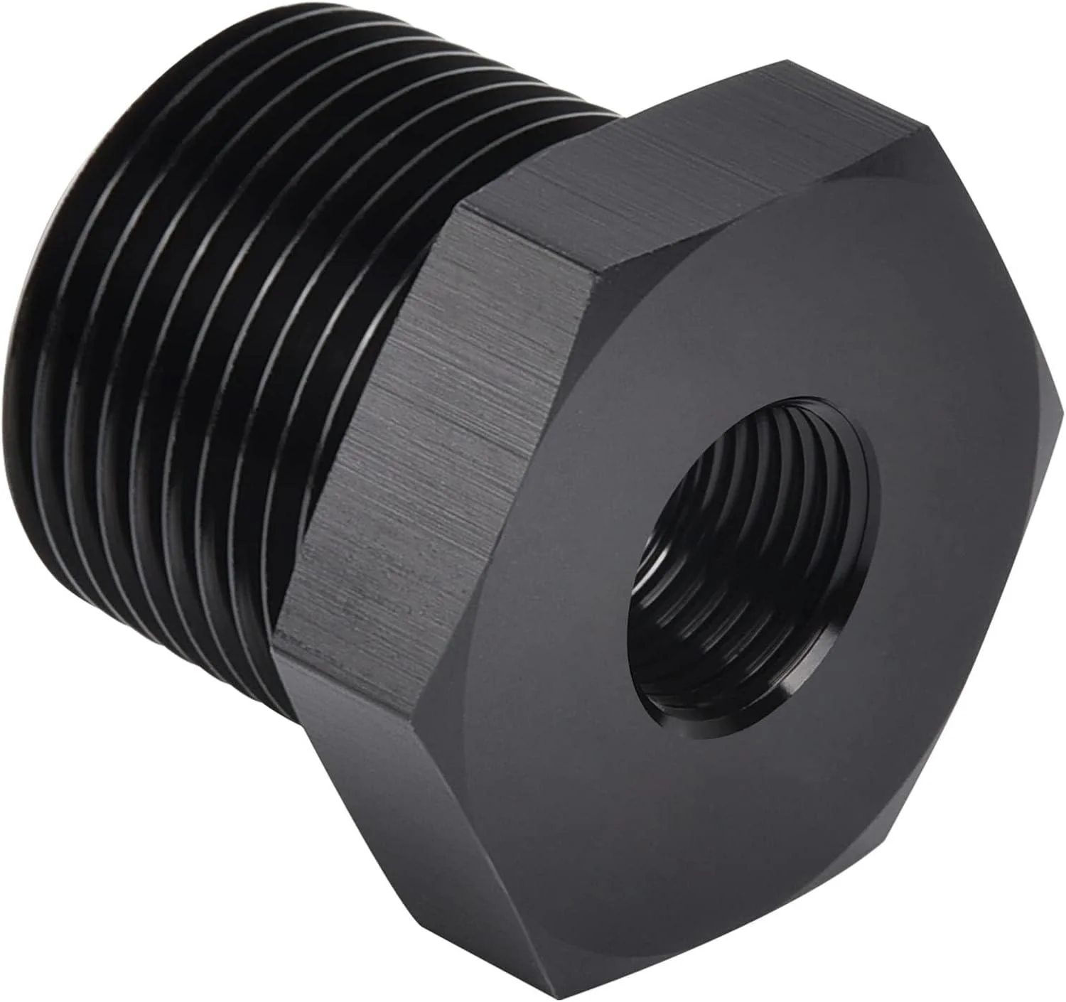 EVIL ENERGY NPT Male to NPT Female Reducer Bushing Fitting Adapter Hex Aluminum Black - Image 5