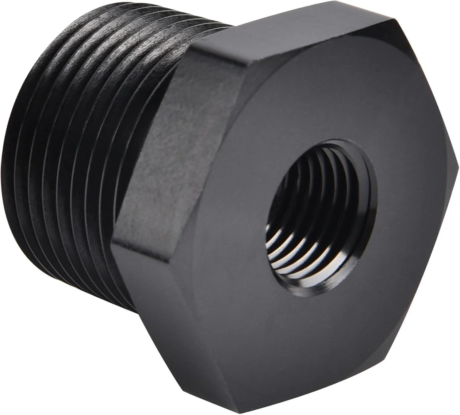 EVIL ENERGY NPT Male to NPT Female Reducer Bushing Fitting Adapter Hex Aluminum Black - Image 7