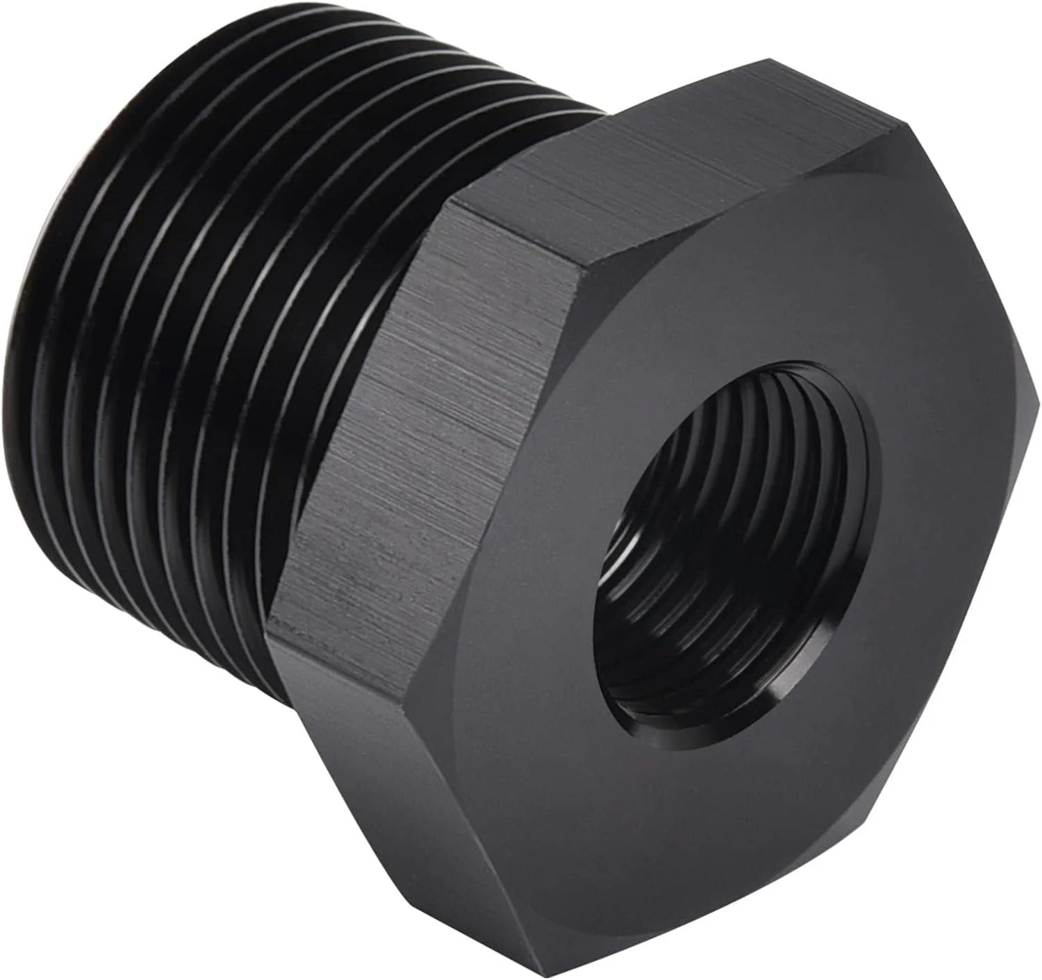 EVIL ENERGY NPT Male to NPT Female Reducer Bushing Fitting Adapter Hex Aluminum Black - Image 9