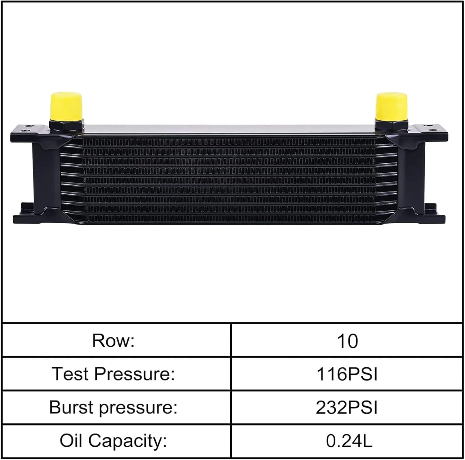 10 ROW Oil Cooler Universal Engine Transmission & 300ml AN10 Oil Catch Can Kits - Image 7