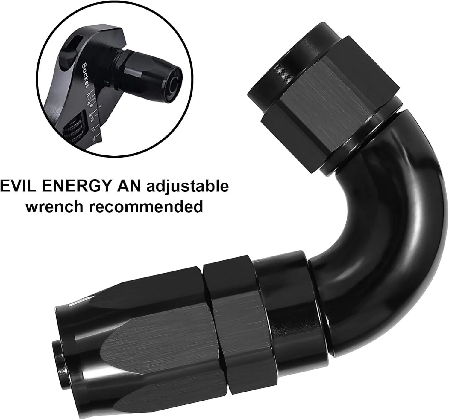 EVIL ENERGY One Piece Full Flow Hose End Fitting Swivel For CPE Braided Hose (4/6/8/10/12AN) - Image 14