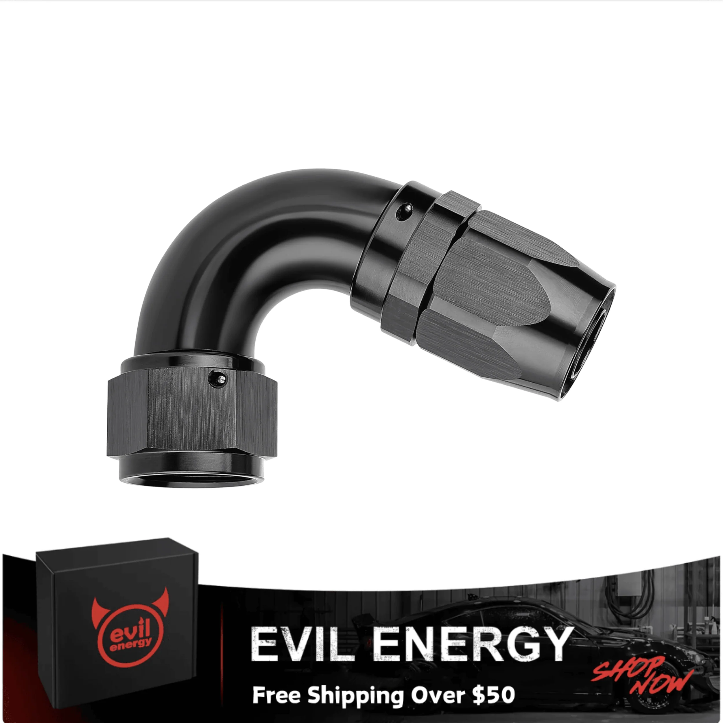 EVIL ENERGY One Piece Full Flow Hose End Fitting Swivel For CPE Braided Hose (4/6/8/10/12AN) - Image 5