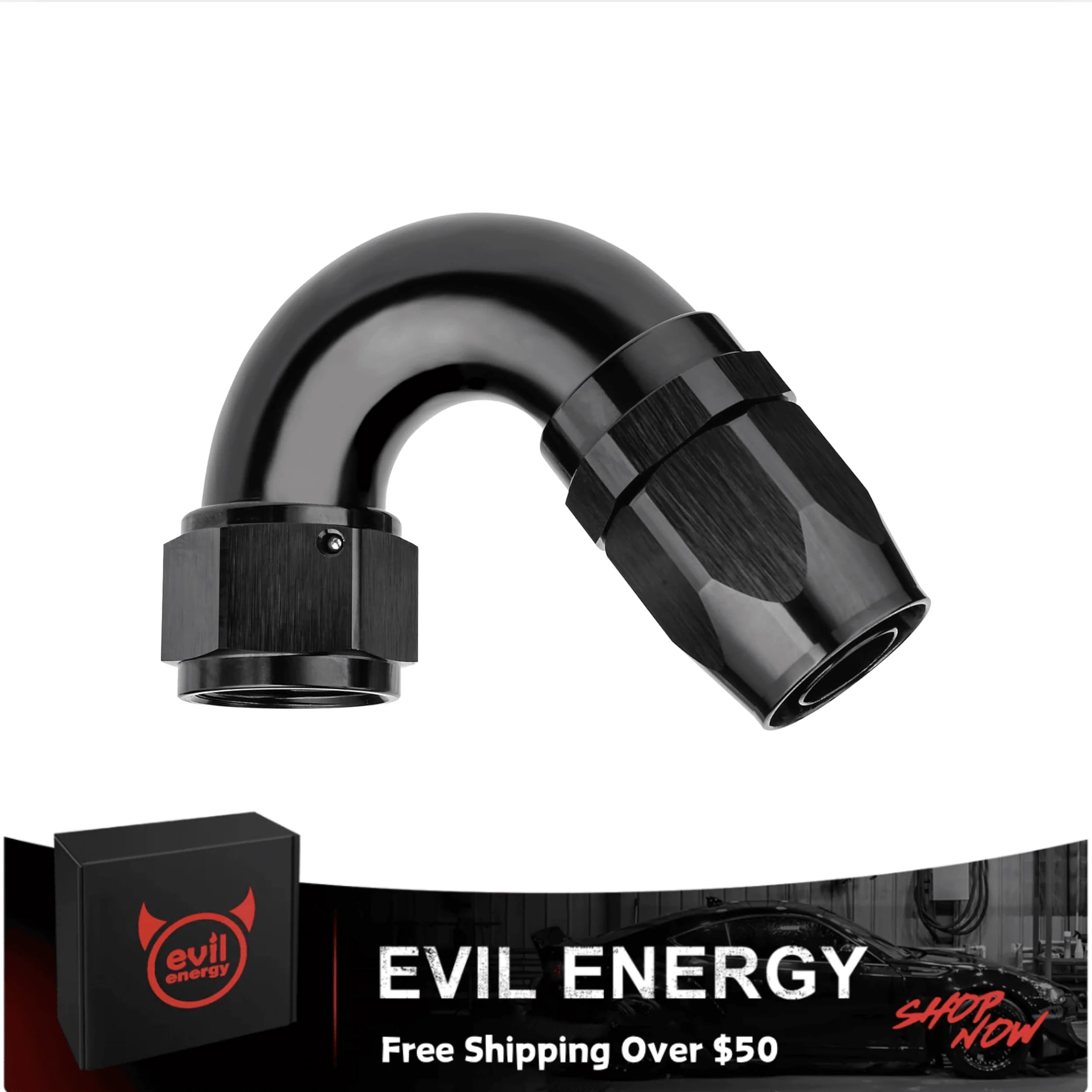 EVIL ENERGY One Piece Full Flow Hose End Fitting Swivel For CPE Braided Hose (4/6/8/10/12AN) - Image 6