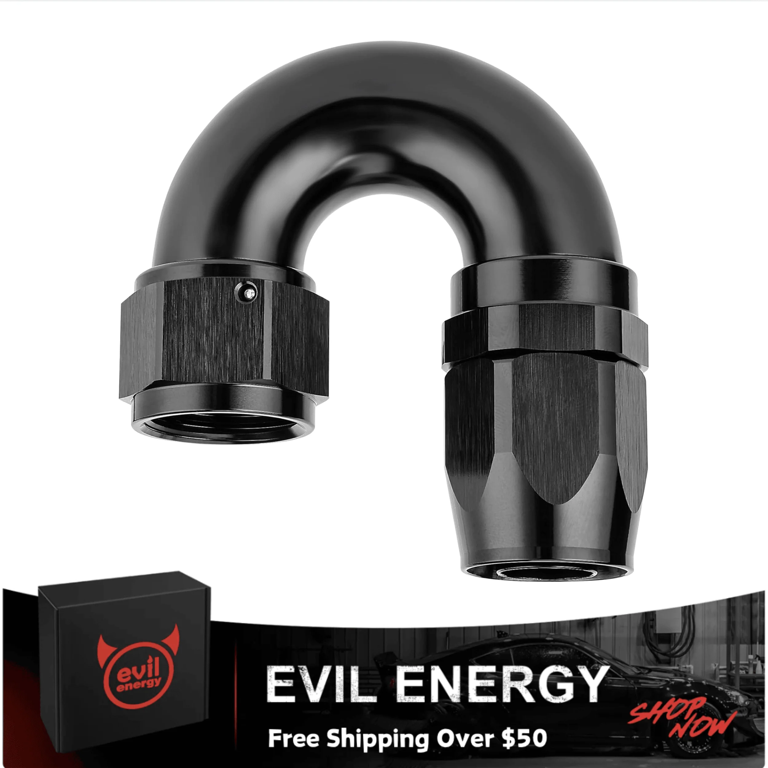 EVIL ENERGY One Piece Full Flow Hose End Fitting Swivel For CPE Braided Hose (4/6/8/10/12AN) - Image 7