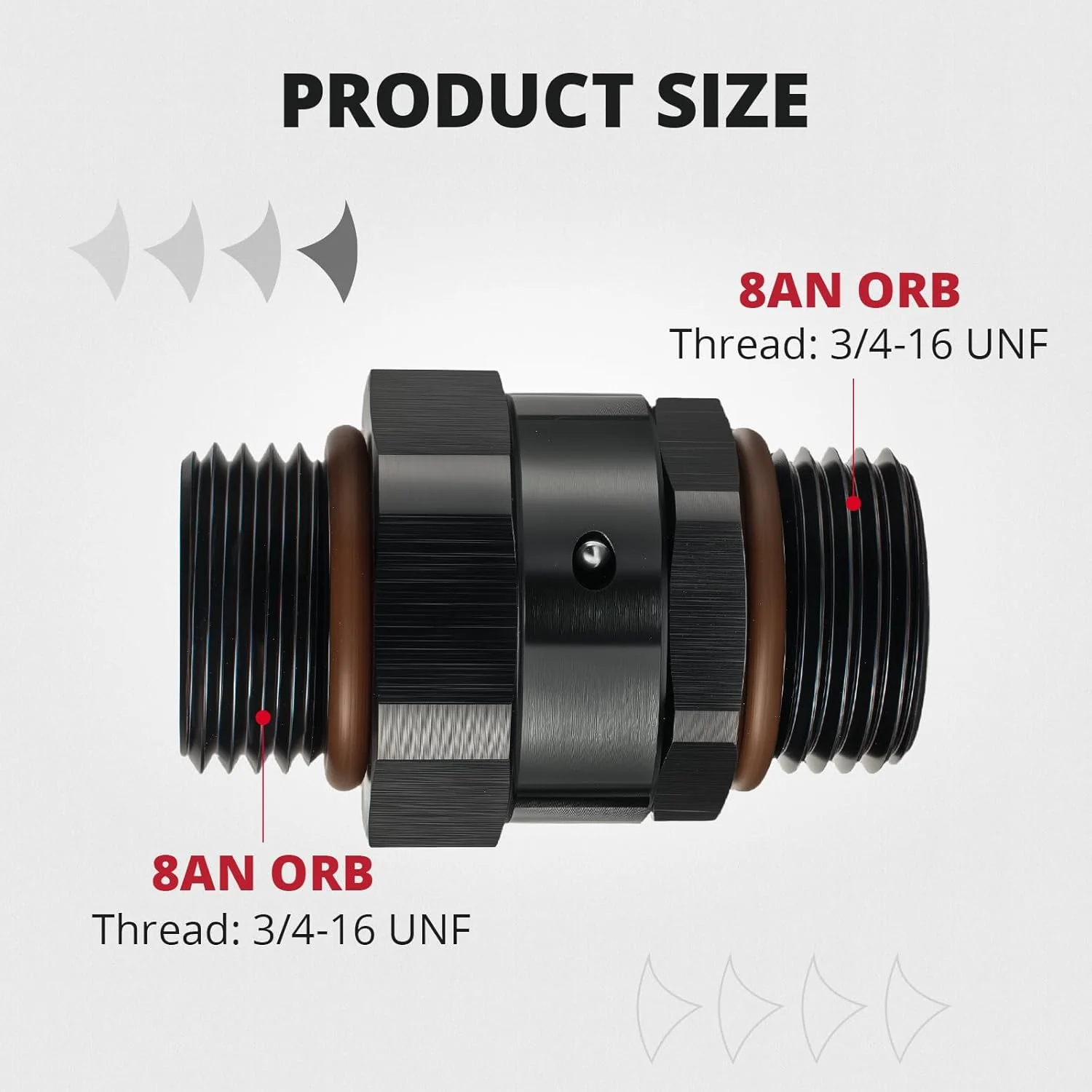 EVIL ENERGY ORB Male to ORB Male Swivel Adapter – Black Aluminum Fitting（ 6AN/8AN/10AN/12AN） - Image 6