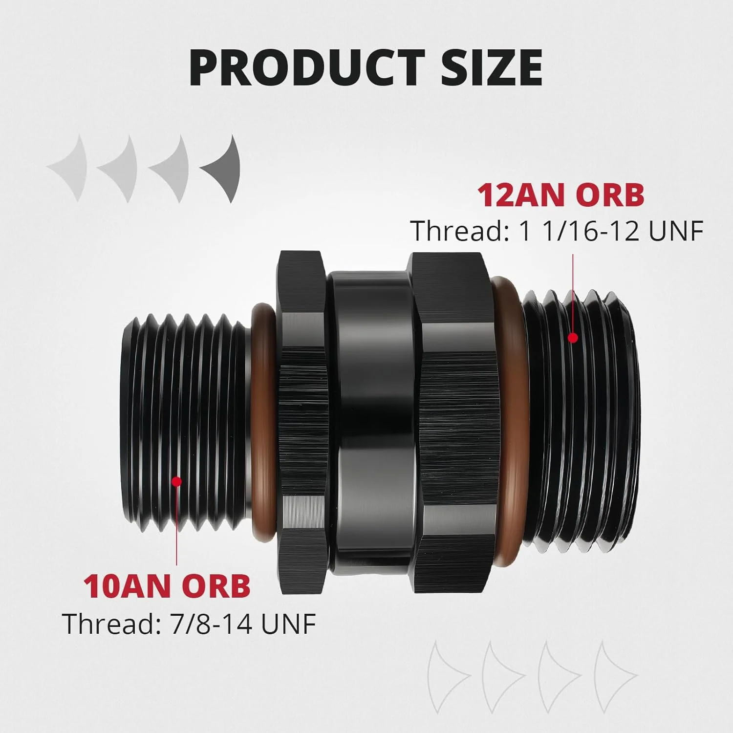 EVIL ENERGY ORB Male to ORB Male Swivel Adapter – Black Aluminum Fitting（ 6AN/8AN/10AN/12AN） - Image 7