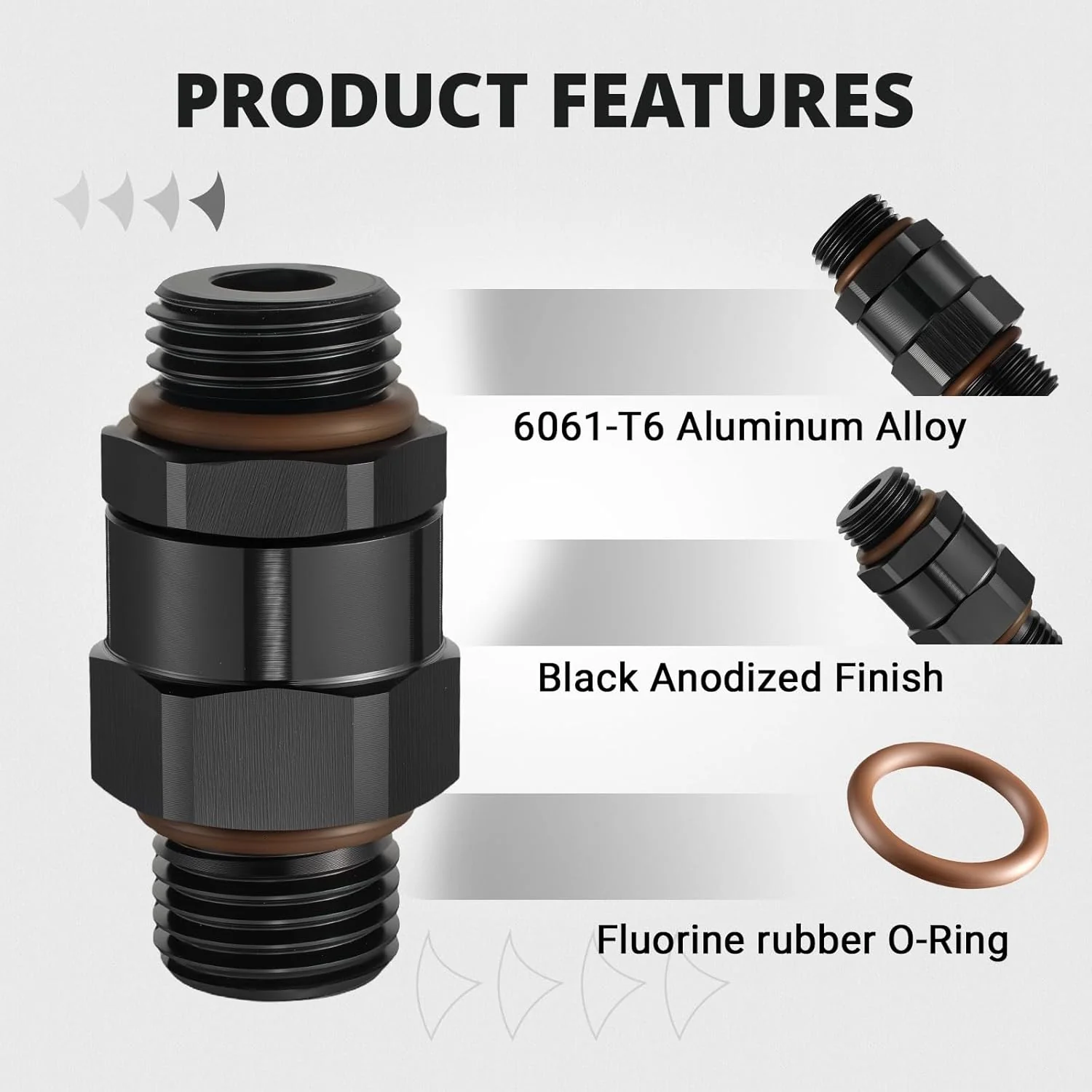 EVIL ENERGY ORB Male to ORB Male Swivel Adapter – Black Aluminum Fitting（ 6AN/8AN/10AN/12AN） - Image 8
