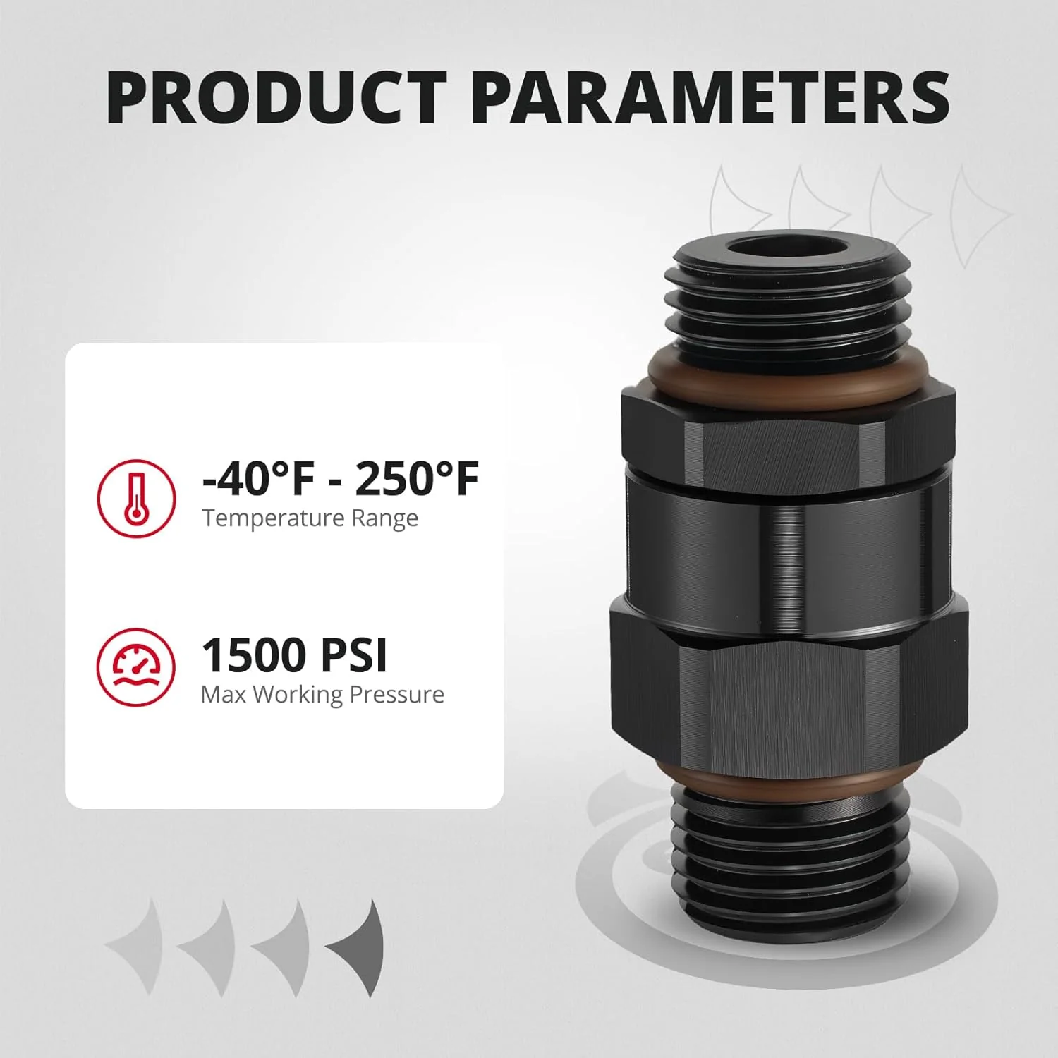 EVIL ENERGY ORB Male to ORB Male Swivel Adapter – Black Aluminum Fitting（ 6AN/8AN/10AN/12AN） - Image 9