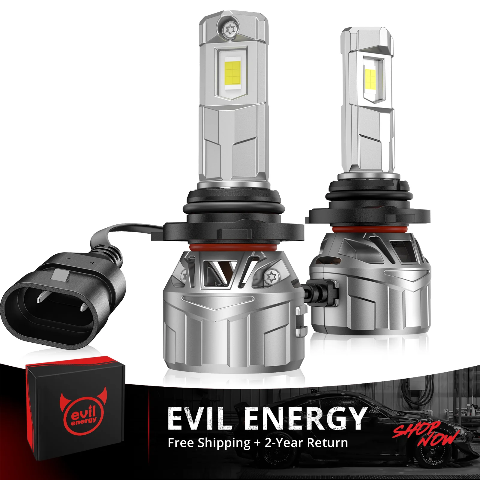 EVIL ENERGY P2 130W LED Headlight Bulbs DC 9-32V 9005/9006 6500K 40000LM Automotive LED Headlights 2Pcs - Image 8
