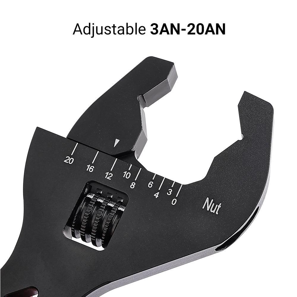 EVIL ENERGY Pocket Wrench Adjustable AN Fitting Wrench 3AN-20AN Spanner Aluminum - Image 3