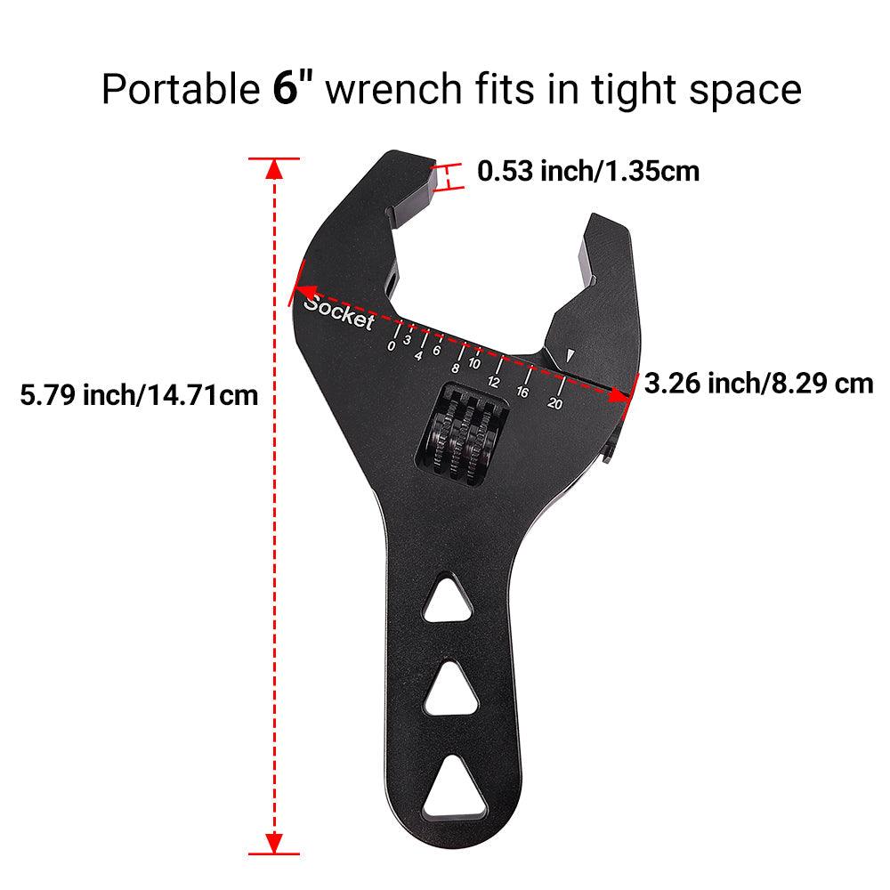 EVIL ENERGY Pocket Wrench Adjustable AN Fitting Wrench 3AN-20AN Spanner Aluminum - Image 4
