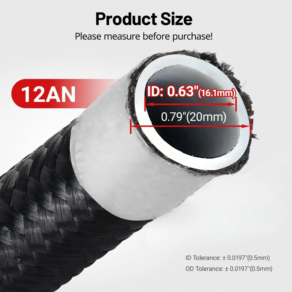 EVIL ENERGY 4/6/8/10AN PTFE Fuel Line E85 Nylon Braided Fuel Hose 10-25FT Optional - Image 15