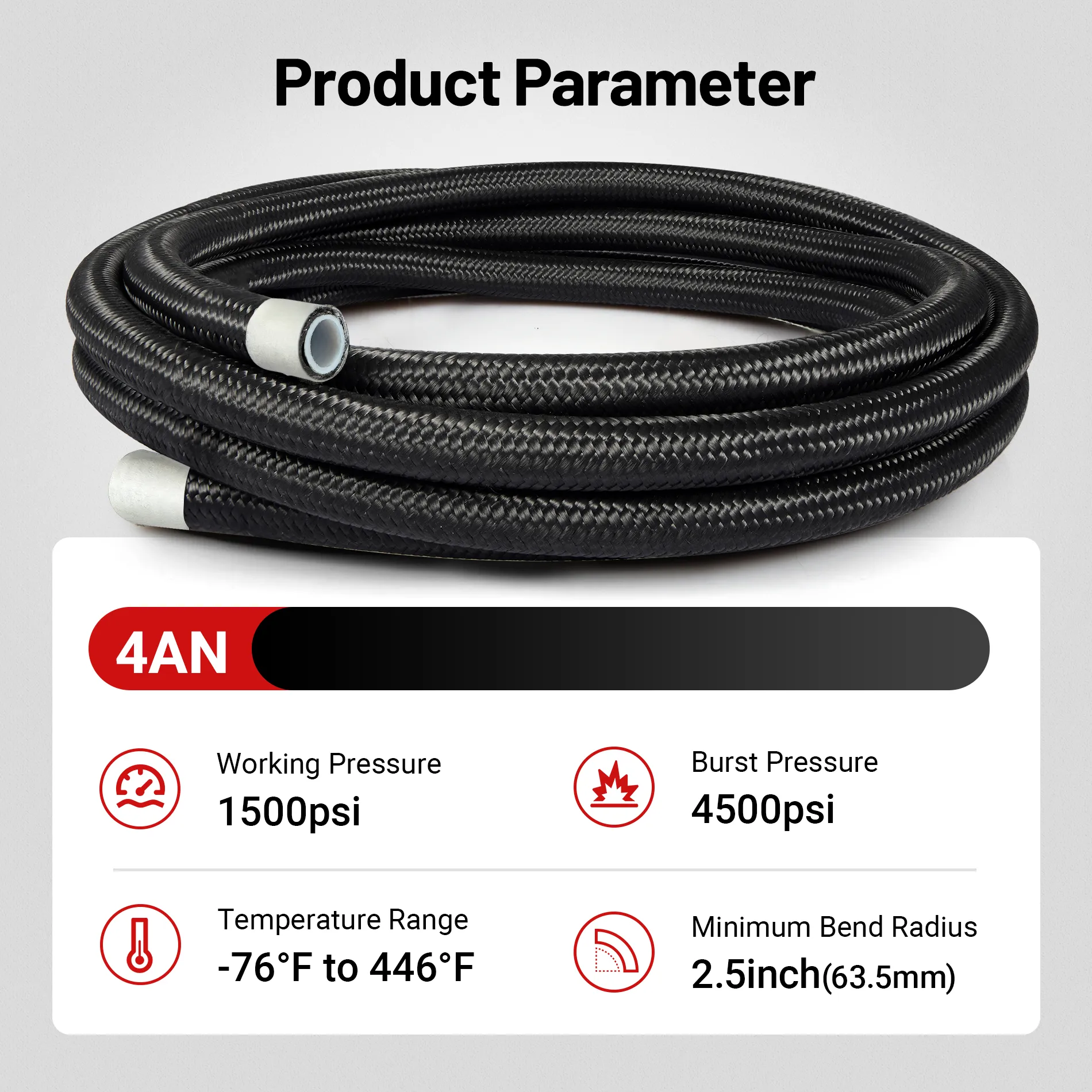 EVIL ENERGY 4/6/8/10AN PTFE Fuel Line E85 Nylon Braided Fuel Hose 10-25FT Optional - Image 18