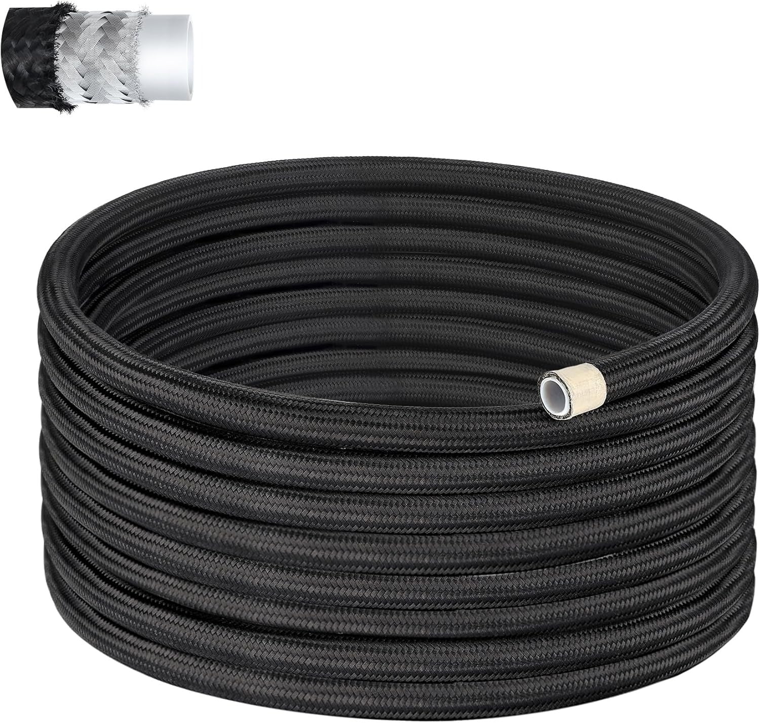 EVIL ENERGY 4/6/8/10AN PTFE Fuel Line E85 Nylon Braided Fuel Hose 10-25FT Optional - Image 5