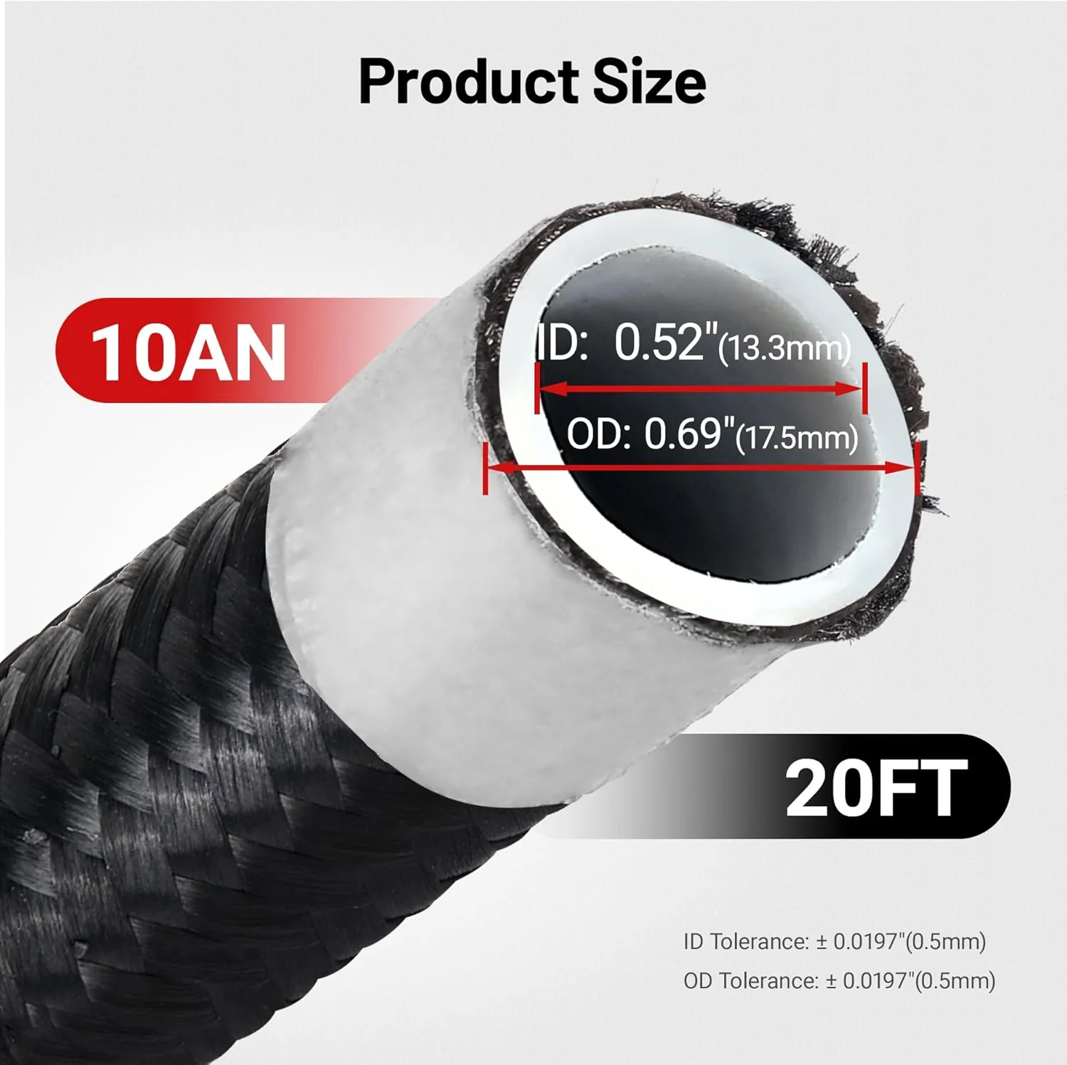 EVIL ENERGY 46/8/10/12AN PTFE Fuel Line Kit 20FT, E85 Braided PTFE Fuel Hose Line Black PTFE Hose Kit - Image 11