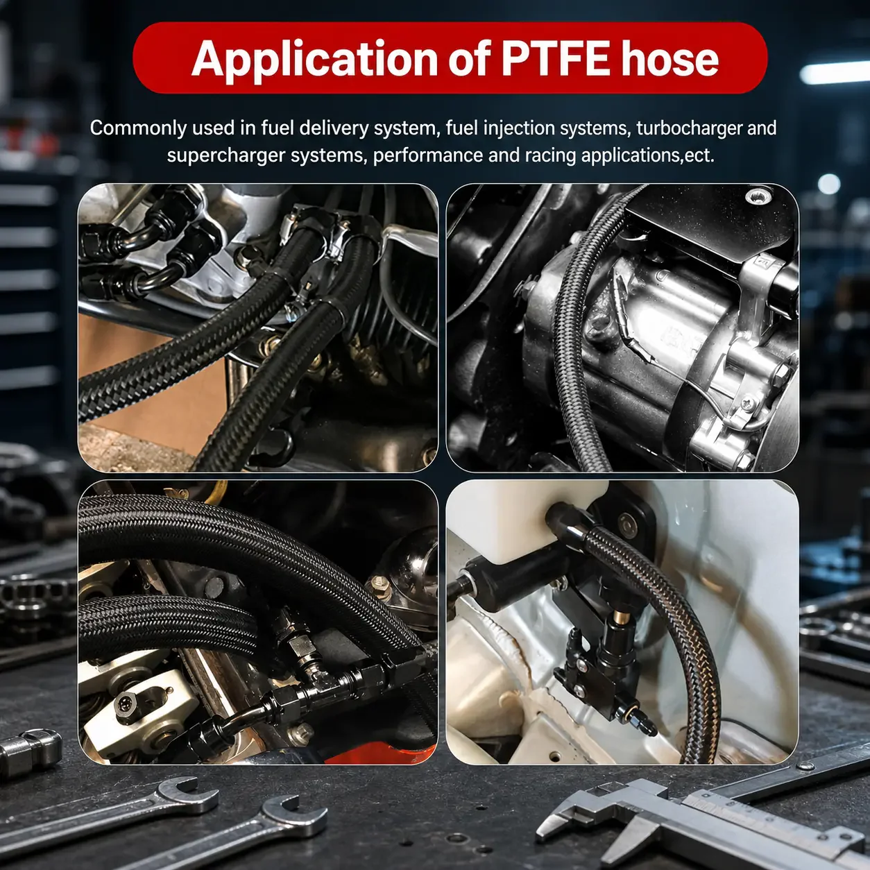 EVIL ENERGY 6AN 3/8-inch PTFE LS Swap EFI Fuel Line Fitting Kit | E85 Nylon Braided Fuel Hose With Fittings 10-26FT - Image 11