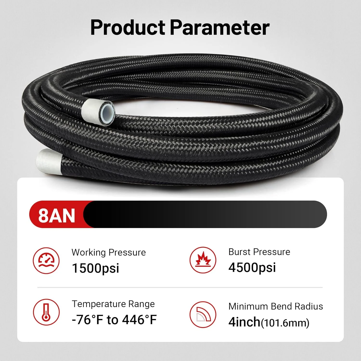 EVIL ENERGY 4/6/8/10/12AN PTFE Fuel Line Kit 33FT 20Fittings, E85 Braided PTFE Fuel Hose Line Kit Black Nylon - Image 8
