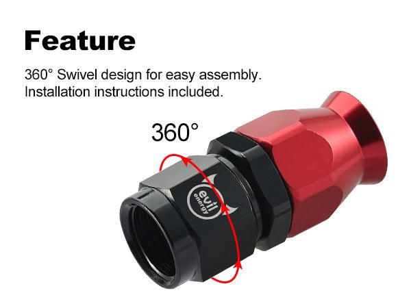 EVIL ENERGY PTFE Hose End Fitting Red&Black for PTFE Hose Only（4/6/8/10AN） - Image 13