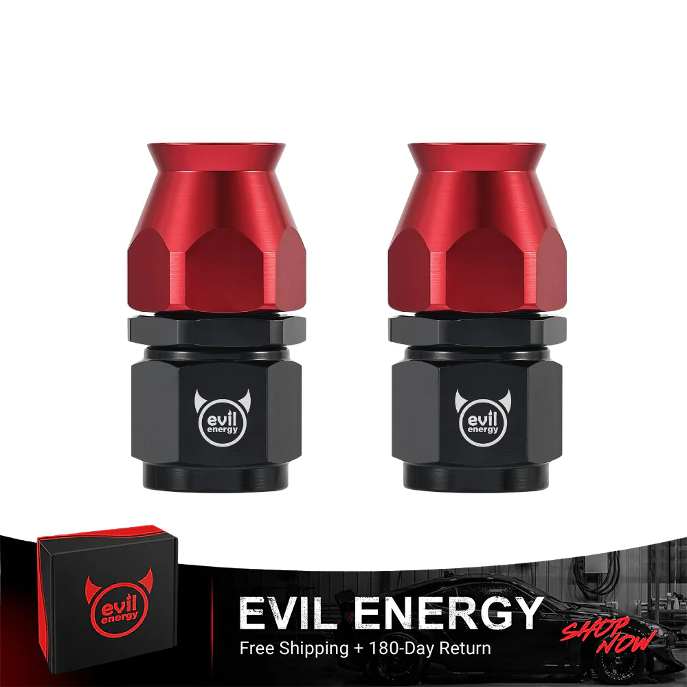 EVIL ENERGY PTFE Hose End Fitting Red&Black for PTFE Hose Only（4/6/8/10AN） - Image 2