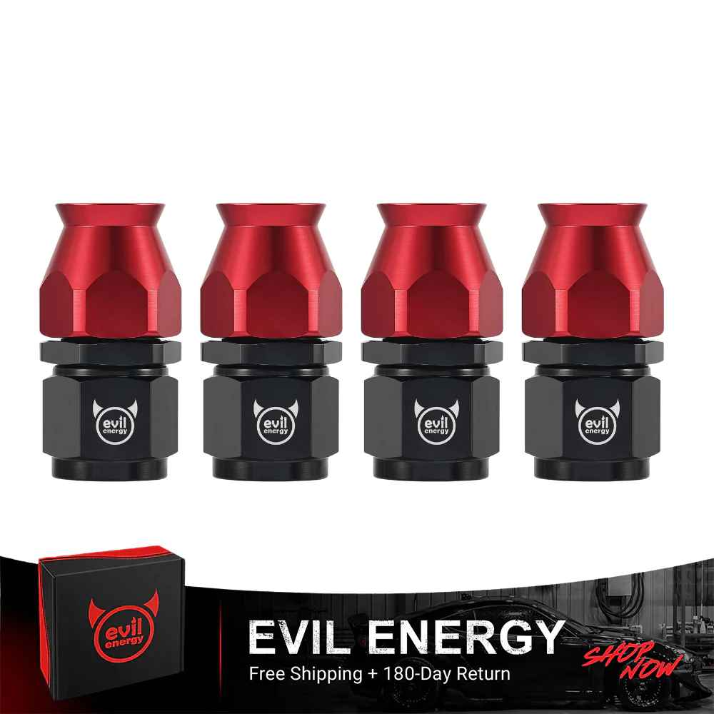 EVIL ENERGY PTFE Hose End Fitting Red&Black for PTFE Hose Only（4/6/8/10AN） - Image 3