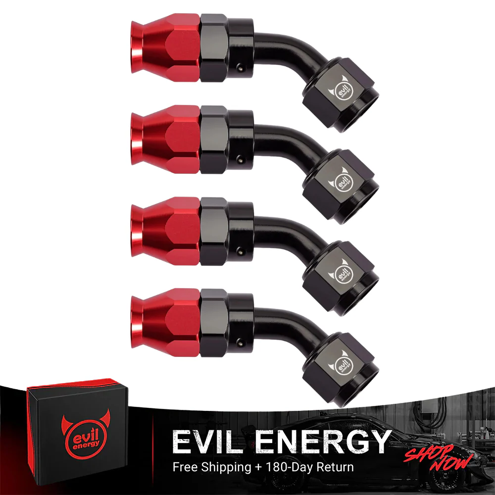 EVIL ENERGY PTFE Hose End Fitting Red&Black for PTFE Hose Only（4/6/8/10AN） - Image 6