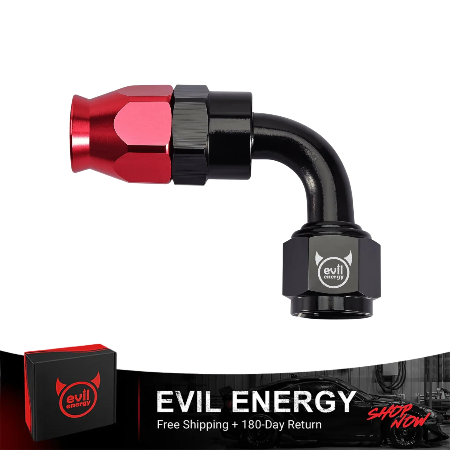 EVIL ENERGY PTFE Hose End Fitting Red&Black for PTFE Hose Only（4/6/8/10AN） - Image 7