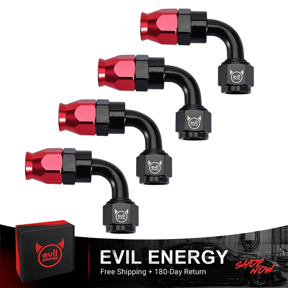 EVIL ENERGY PTFE Hose End Fitting Red&Black for PTFE Hose Only（4/6/8/10AN） - Image 9