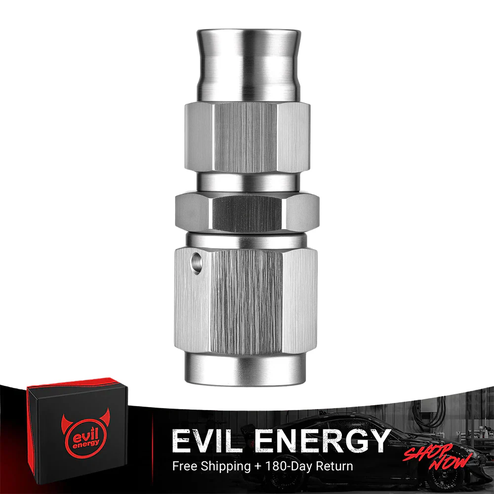 EVIL ENERGY 3/4/6AN Stainless Steel PTFE Hose End Fitting Silver