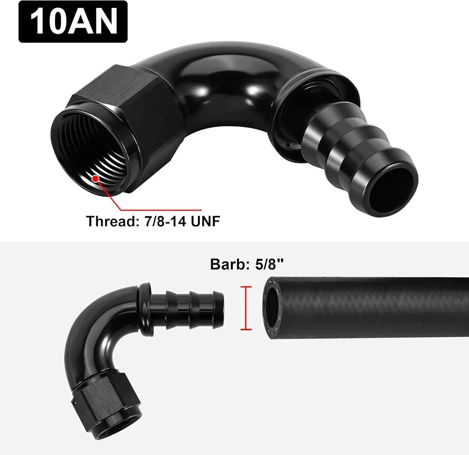 EVIL ENERGY Push Lock Fitting One Piece Full Flow Hose End (4/6/8/10/12AN) - Image 11