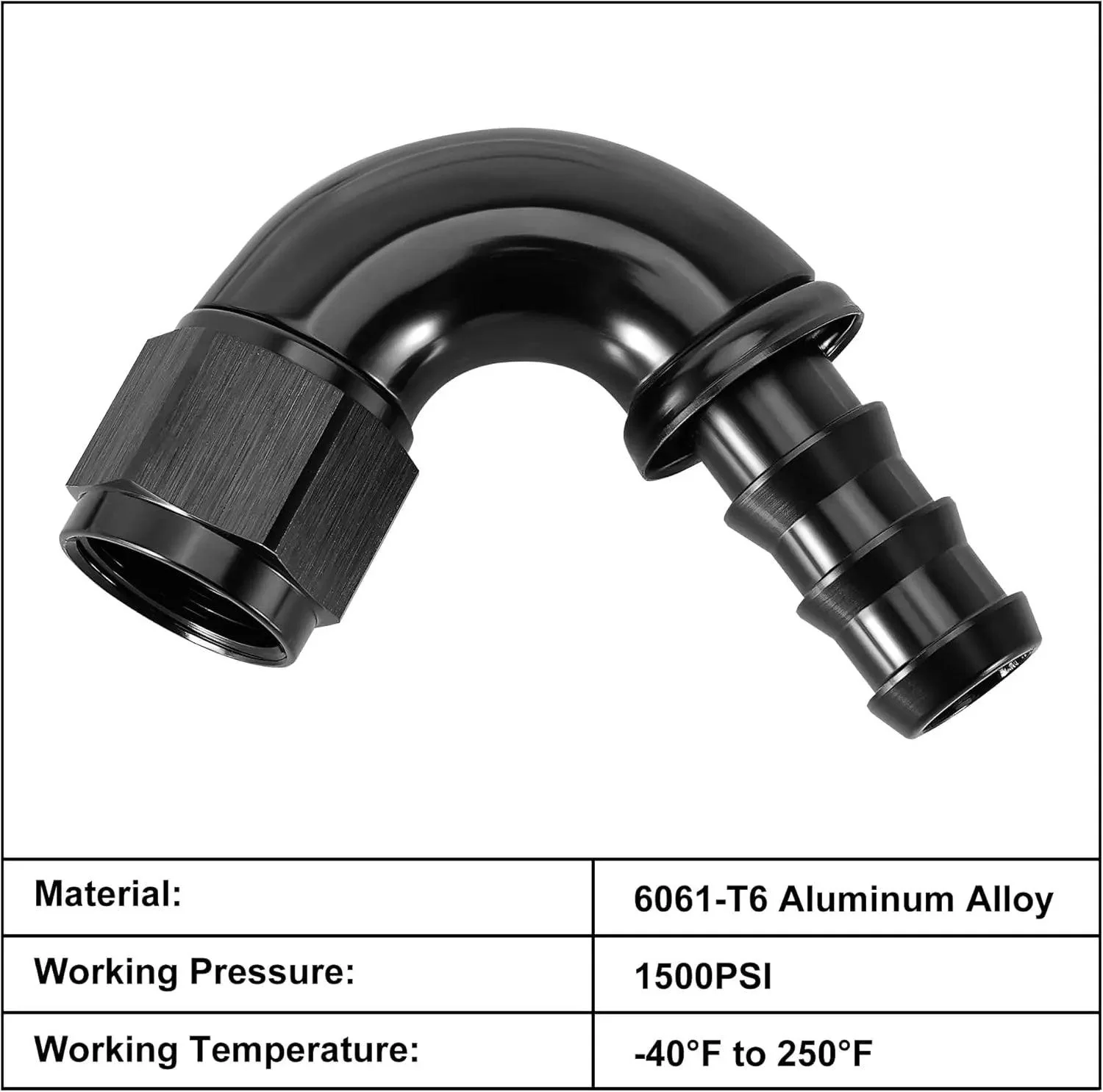 EVIL ENERGY Push Lock Fitting One Piece Full Flow Hose End (4/6/8/10/12AN) - Image 13