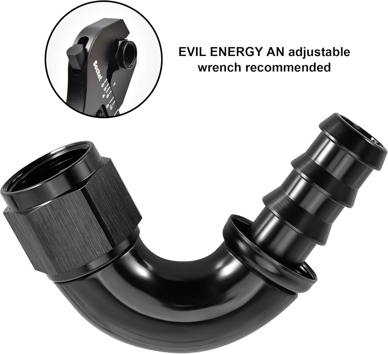 EVIL ENERGY Push Lock Fitting One Piece Full Flow Hose End (4/6/8/10/12AN) - Image 15