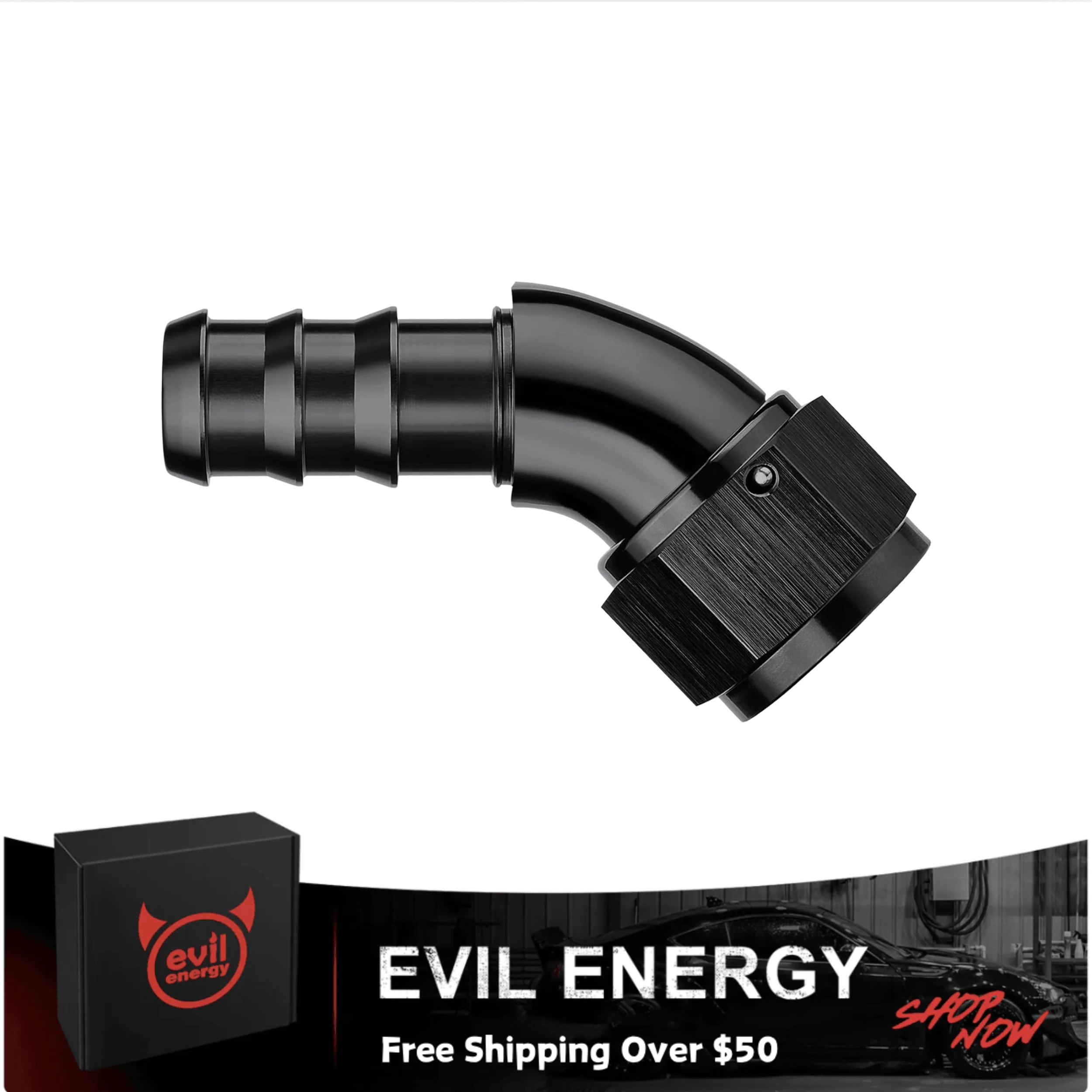 EVIL ENERGY Push Lock Fitting One Piece Full Flow Hose End (4/6/8/10/12AN) - Image 2