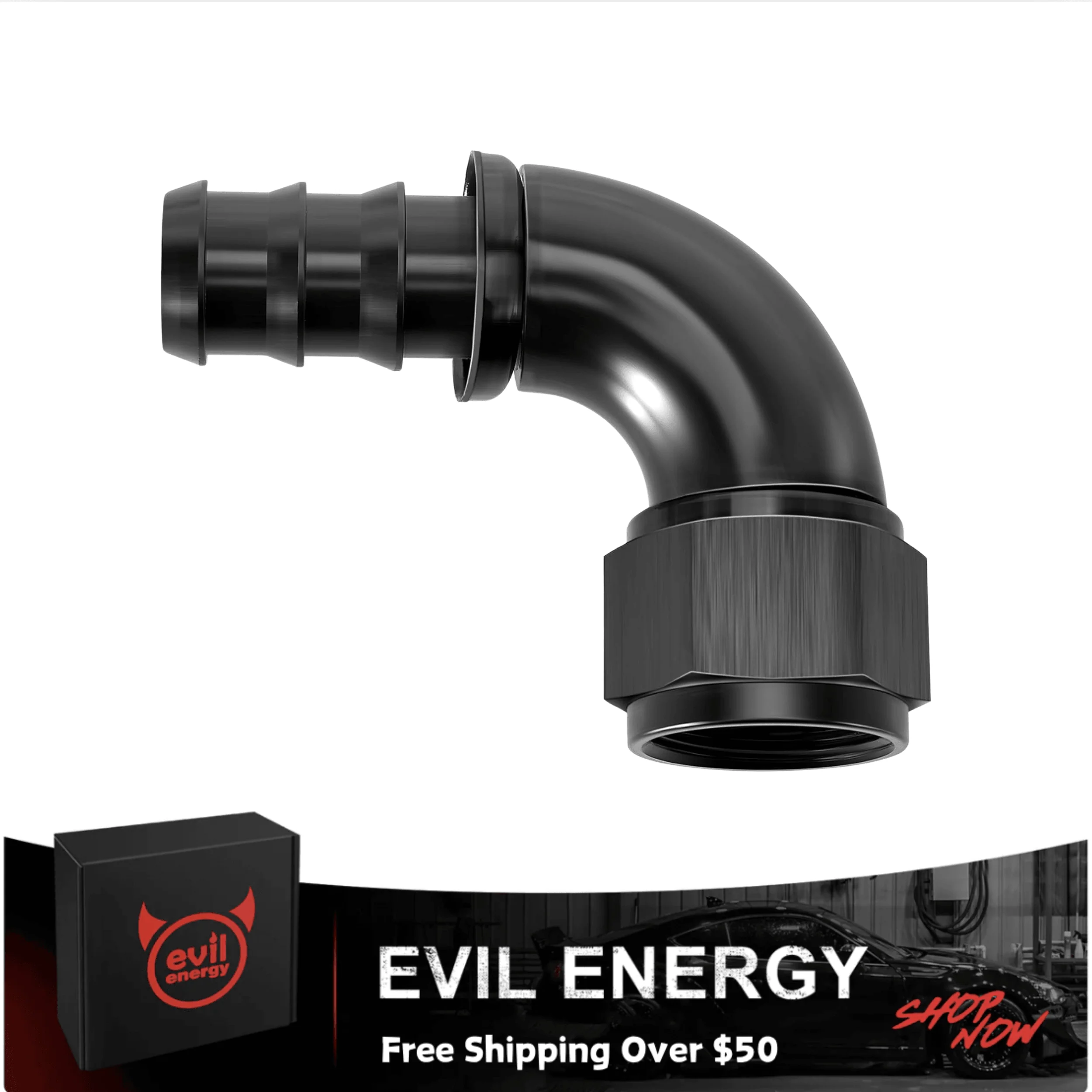 EVIL ENERGY Push Lock Fitting One Piece Full Flow Hose End (4/6/8/10/12AN) - Image 4