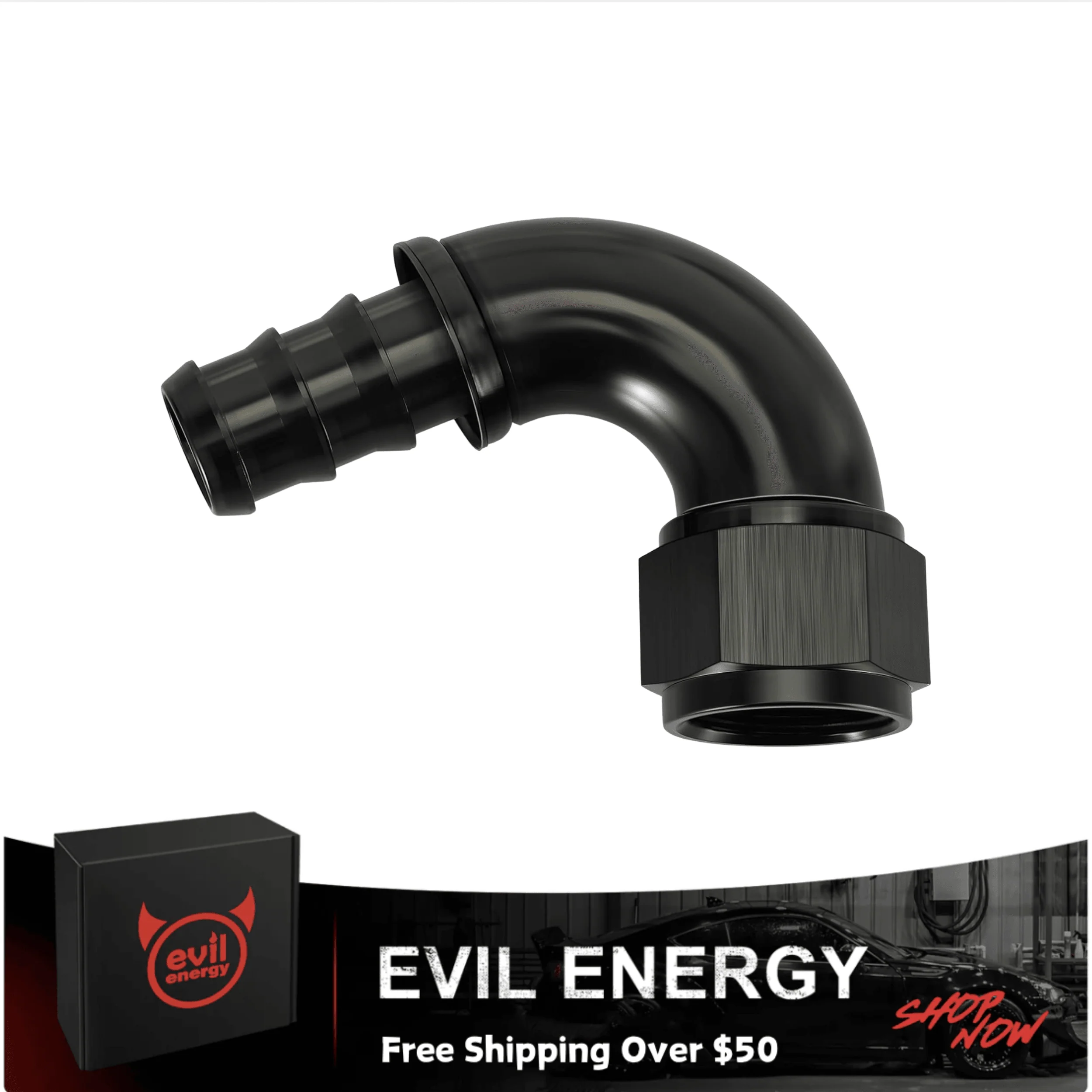 EVIL ENERGY Push Lock Fitting One Piece Full Flow Hose End (4/6/8/10/12AN) - Image 5