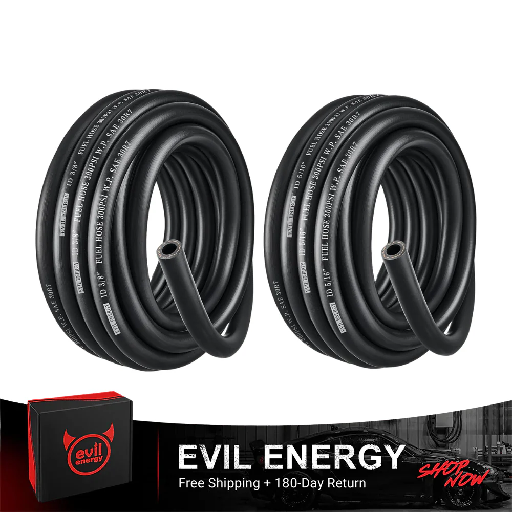 EVIL ENERGY Push Lock Fuel Line Hose Kit SAE 30R7 NBR Rubber 300 PSI 10FT - Image 2