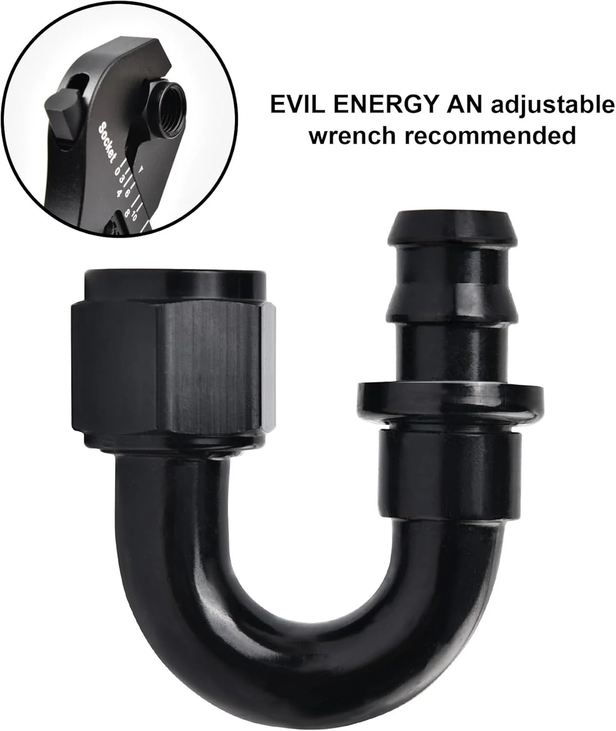 EVIL ENERGY AN Push Lock Hose Fitting End Black (4/6/8/10/12AN) - Image 60