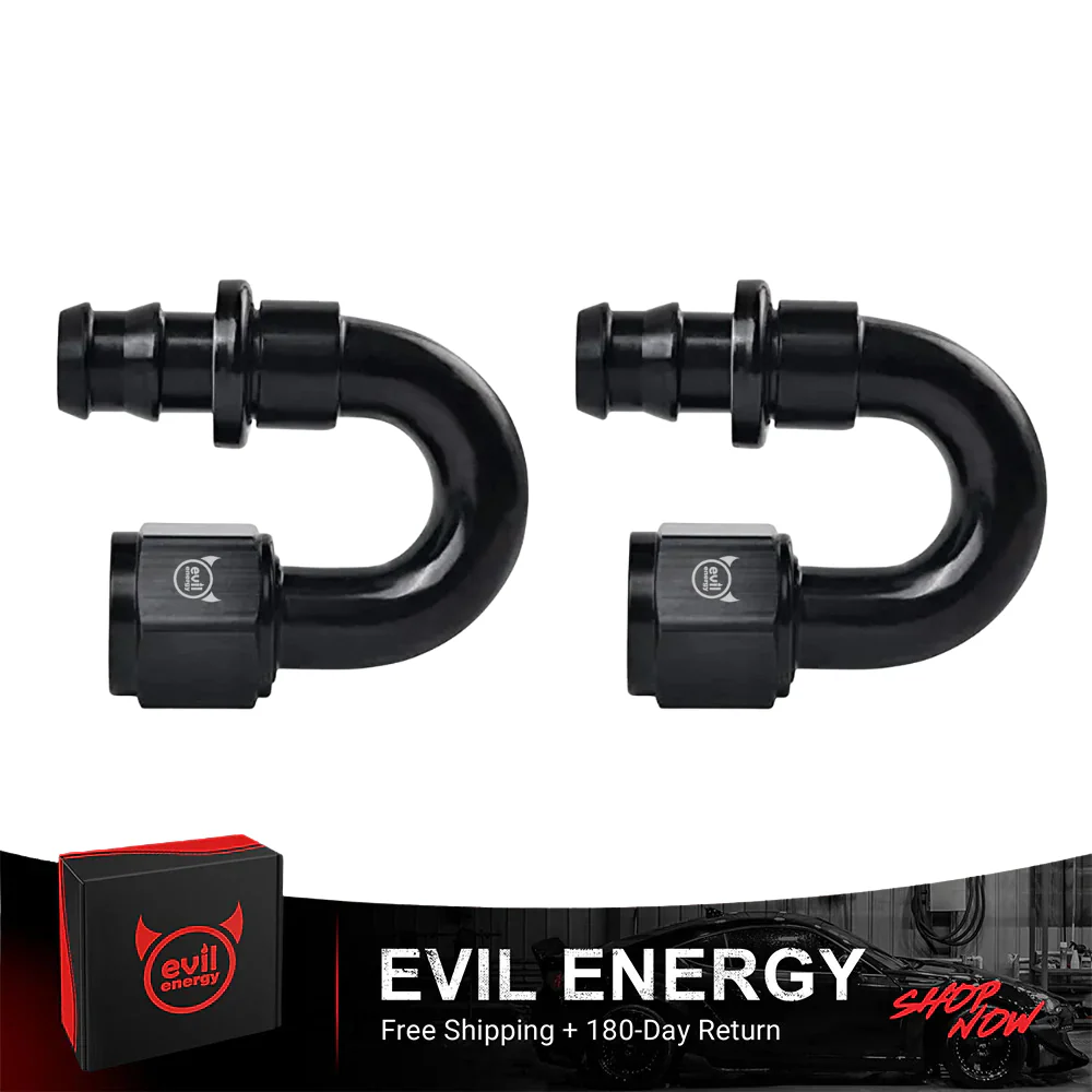 EVIL ENERGY AN Push Lock Hose Fitting End Black (4/6/8/10/12AN) - Image 13