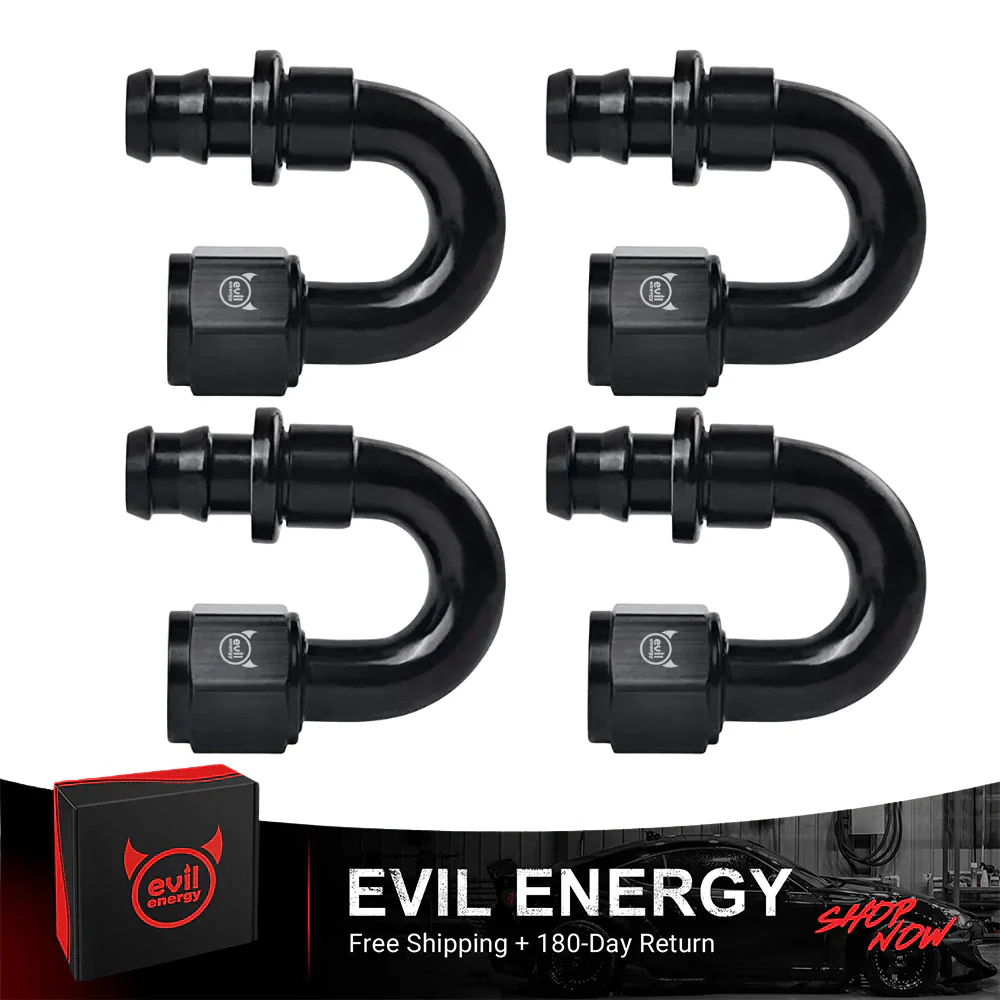 EVIL ENERGY AN Push Lock Hose Fitting End Black (4/6/8/10/12AN) - Image 14